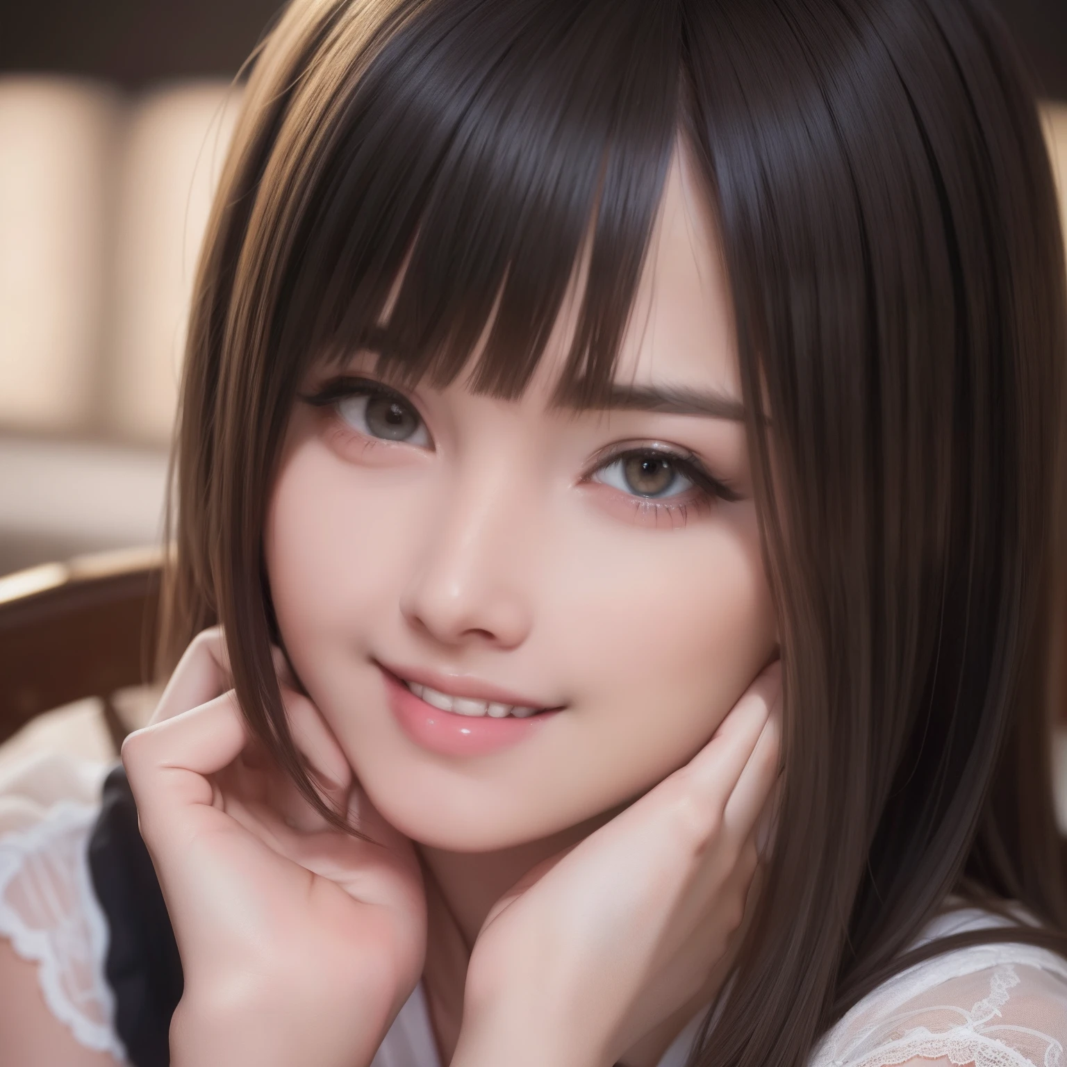(masterpiece), realistic, (girl portrait), beautiful face, cute young girl with smile, 20s, 8K post-production, high resolution, super detail, trending in ArtStation, sharp focus, studio photography, intricate detail, highly detailed, pure form, 8K resolution,