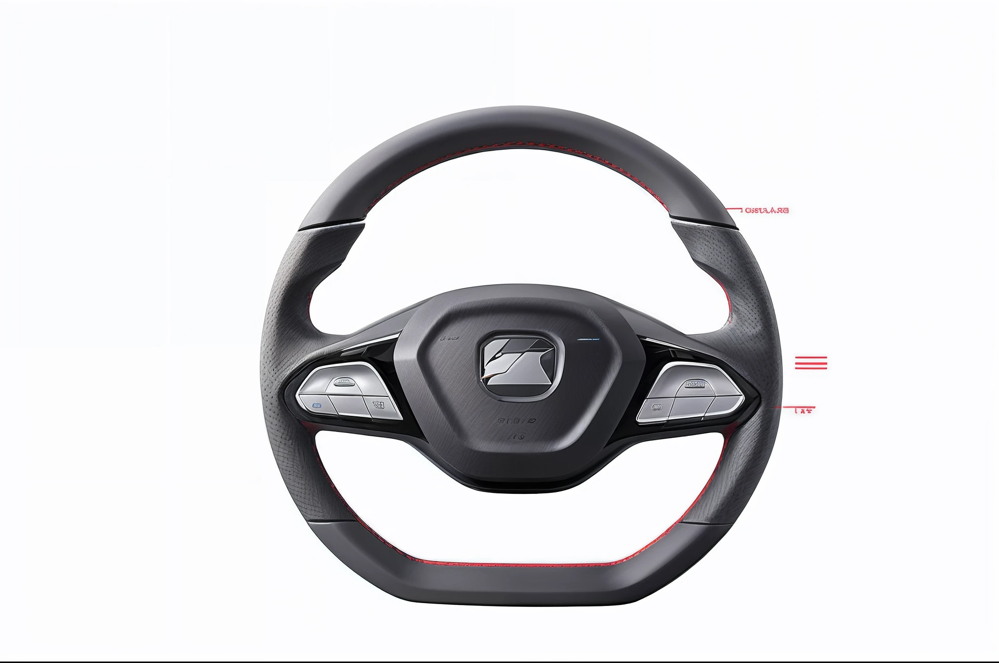 white backgrounid，Car steering wheel，conceito，succinct，Use electric vehicles。
