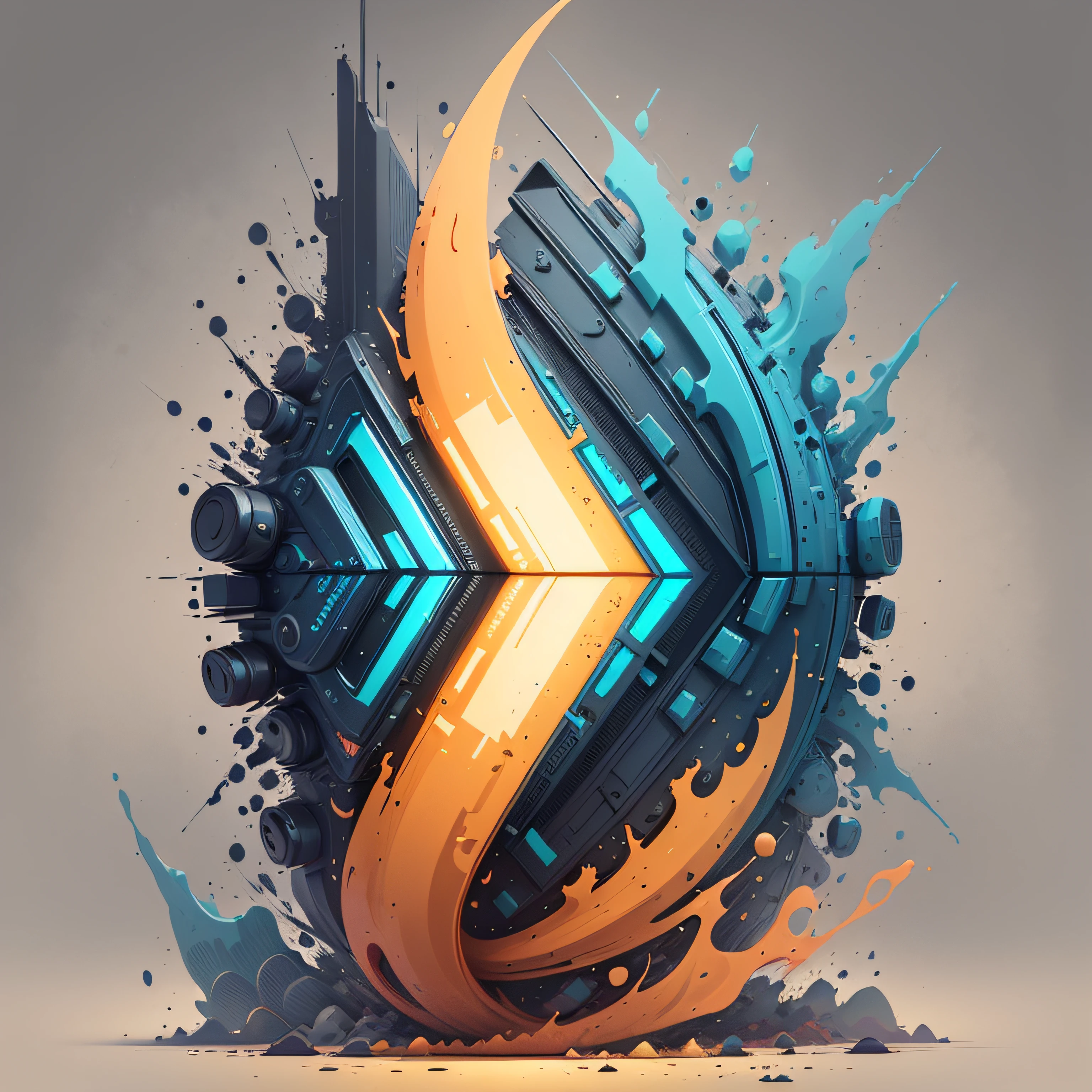 A versatile and vibrant graphic art design, ideal for stickers, t-shirts, posters and badges. The design is abstract, with bold colors, and features clean, smooth lines. Its perspective is flat, without distortions, and its vector rendering allows a high level of detail. In addition, the design is optimized for use in sublimation t-shirts and can be easily cut out from the background. The end result is an impactful design ready to be applied to different products. Sticker, t-shirt, poster, vector, graphic art, emblem. Details: Abstract, colorful, vibrant. Art Style: Illustrative, with clean lines. Texture: Smooth, no visible textures. Perspective: Flat, without distortion. Rendering engine: Vector, with a high level of detail. Rendering: Guidance Scale 2, Strength 6