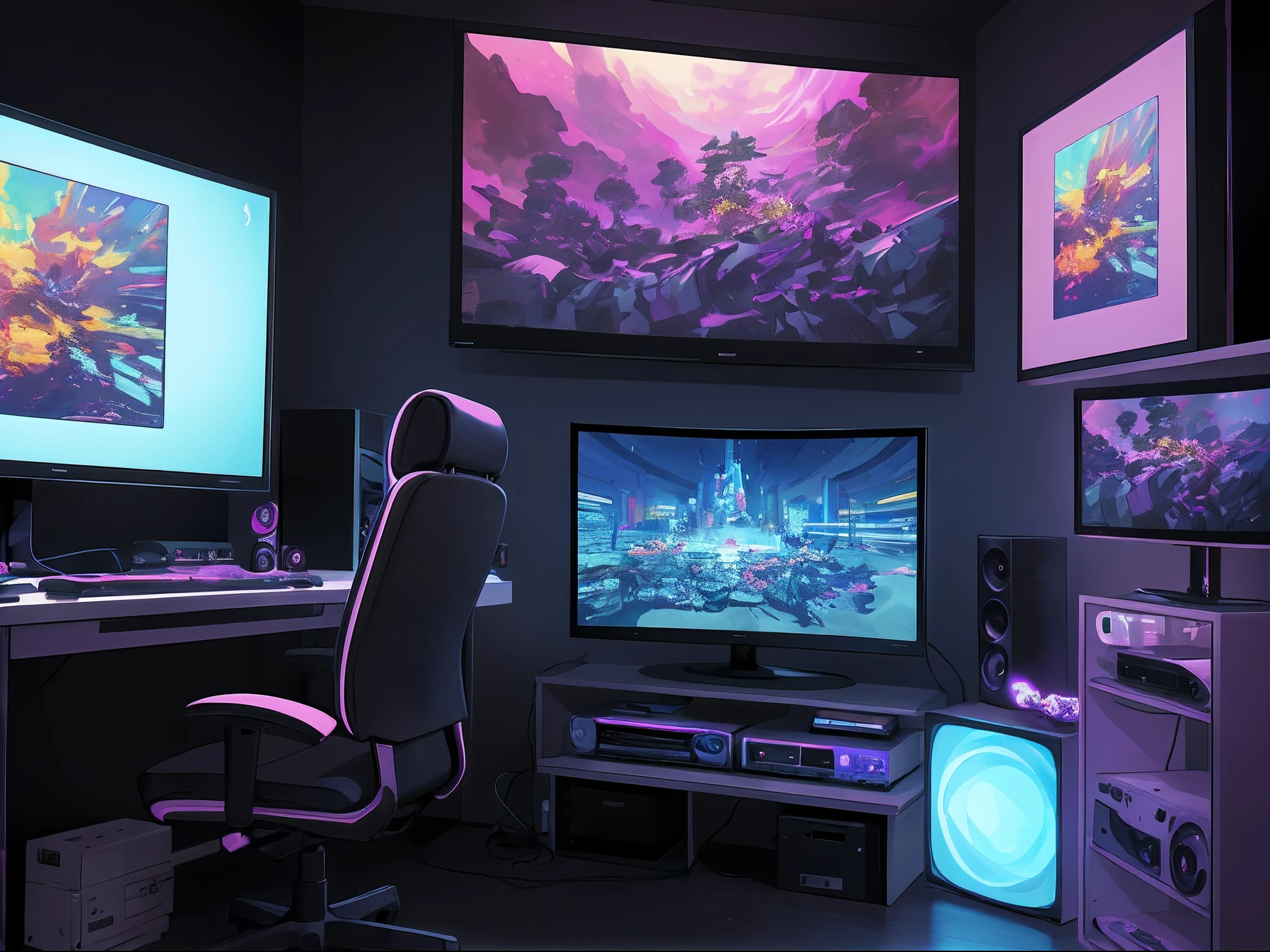 (Masterpiece), (Best Illustration),( Humanity), anime backgrounds, gaming bedroom, television with large computer with chart cryptocurensy, Ring lighting , rim lit,(Extremely detailed Cg Unity 8K wallpaper),(Masterpiece), (Best quality), (vaporwave style), (Ultra-detailed), (Best Illustration),(Best shadow),Perfect lighting , Perfect anatomy , Vivid colors,Join the text Dolphin Club