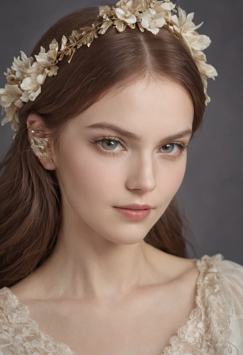 Kasha Maiden,youthfulenergy,Fresh and natural,Beautiful and dignified,Gentle smile,plumw,Dress up in style,Flower embellishment。