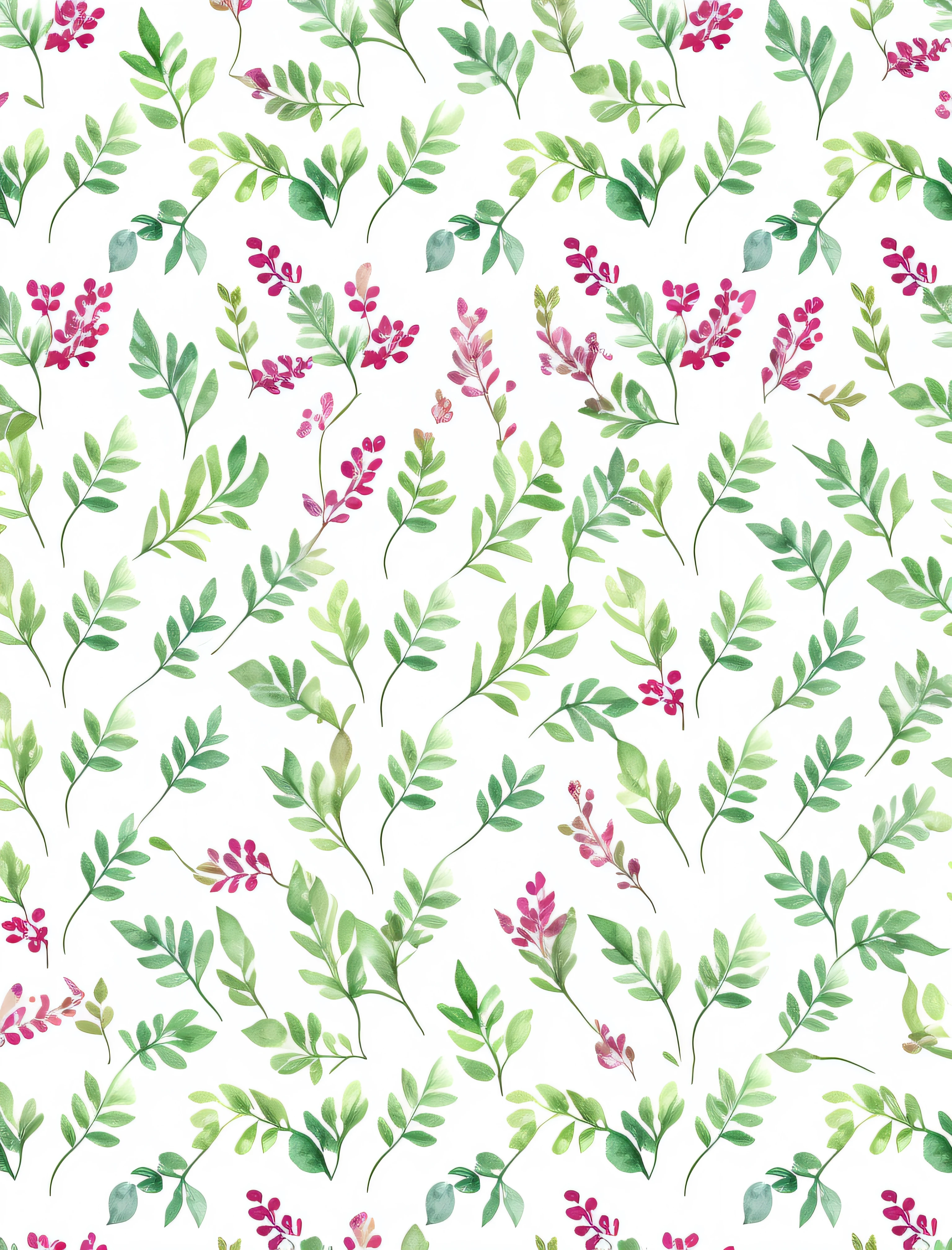 Watercolor seamless repeating pattern with beautiful flowers, berries, ferns, leaves and calm colors on #3b4195 color background. Watercolor paper texture.