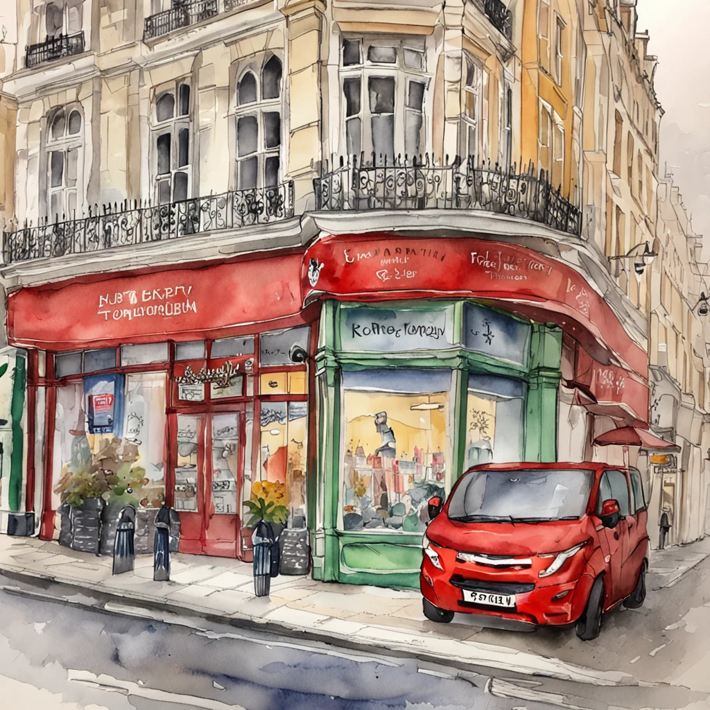 Inflatable shops in central London, Cinematic lighting in early morning mist, Photos taken with the Canon Eos R5 8k 45mp telephoto lens, ultra - detailed, HD,