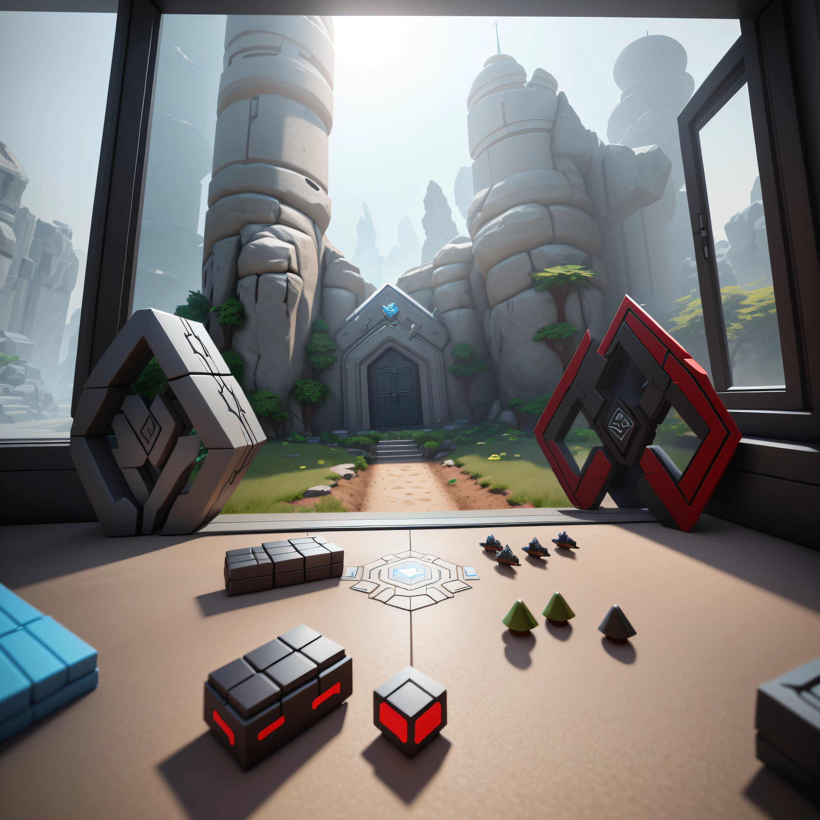 3D игра, Game Location Design, Strategy game, Action on the game location, Game characters in the game location, Атрибуты game's window, Octane Render, highest resolution, beste-Qualit, Texture smoothing, dinamic lighting, Upper corner angle, high definition, Super detailed