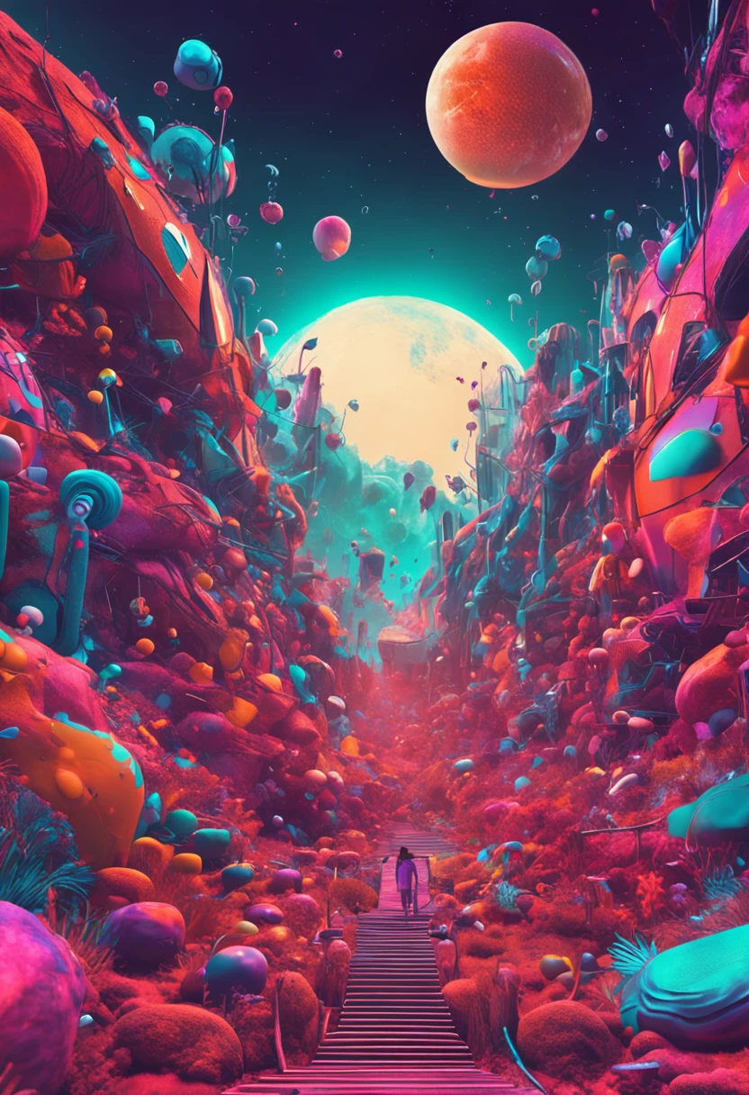 8k，Trade name：Frank Color，Fill the whole picture。Surreal science fiction theme，