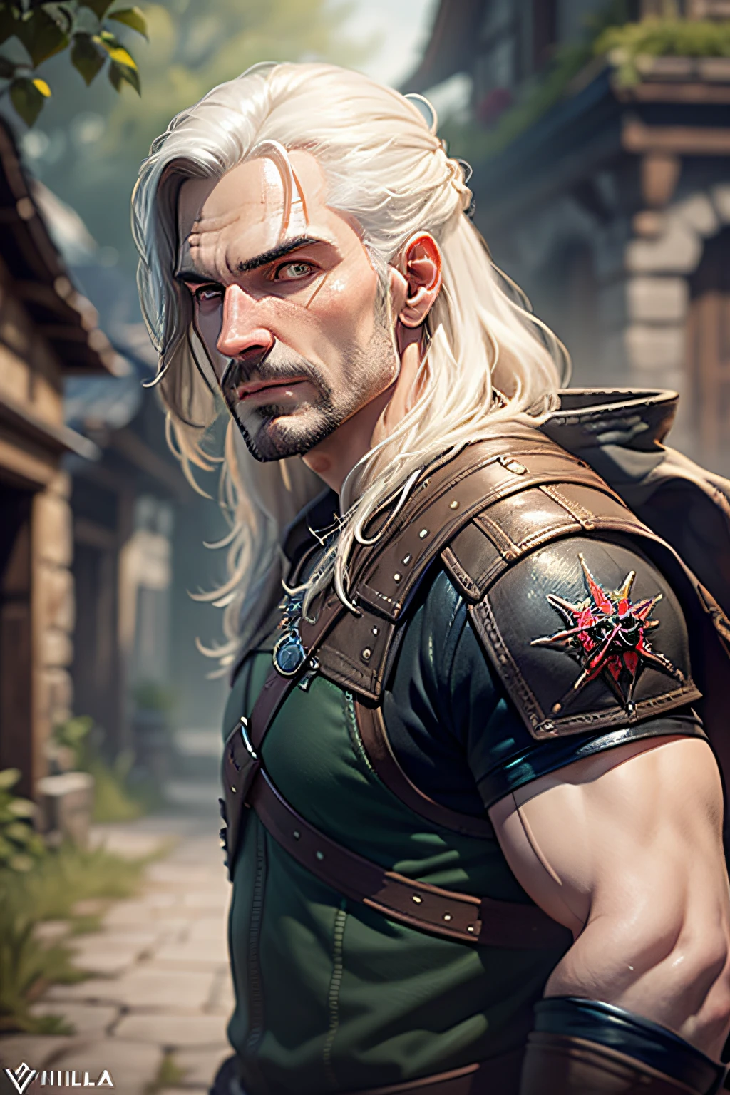 The character of Mike Miniola, the witcher