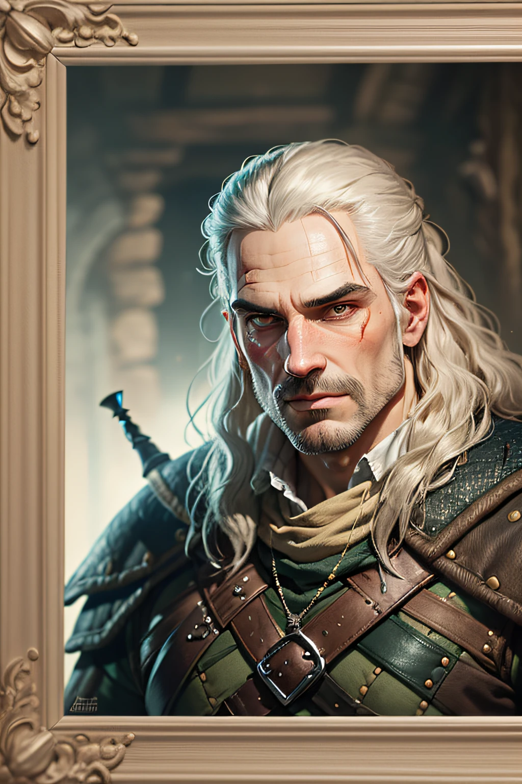 The character of Mike Miniola, the witcher