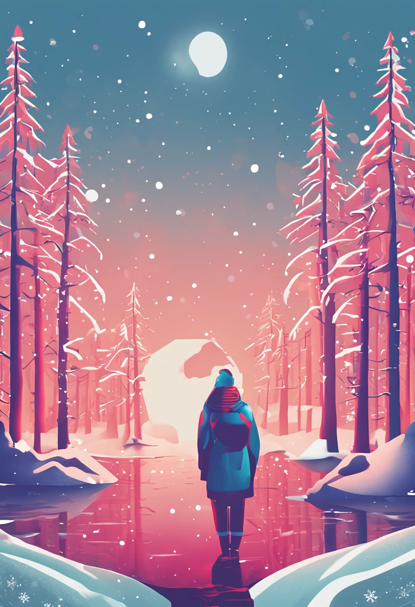 With the name "Snow Concubine"，Generate a flat minimalist style LOGO
