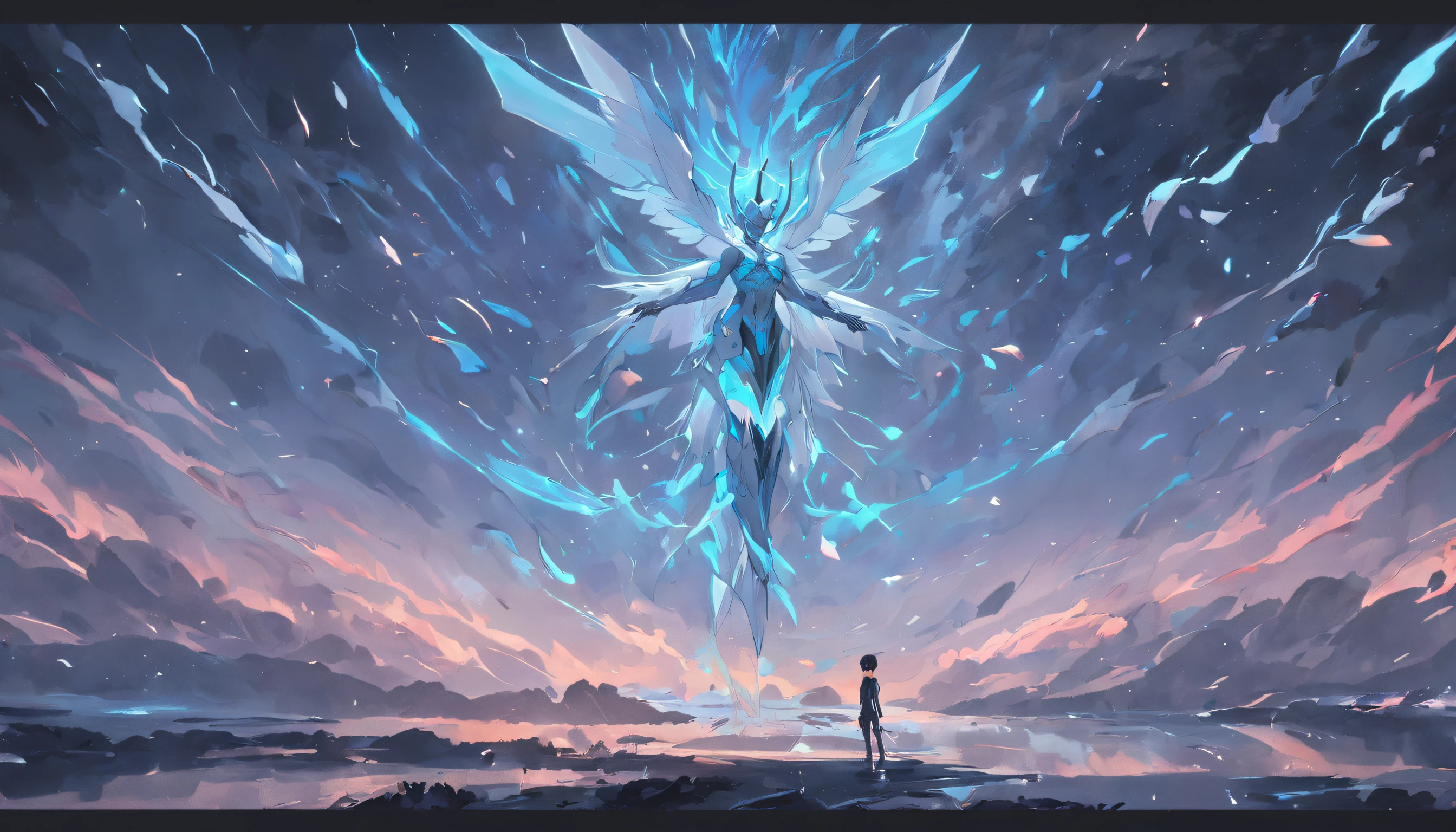 (Legendary artwork),(Running unicorns),Blue-black body,fluorescence,rendering by octane:1.5,in a cloud,Faraway view,Ultra-clear image quality,No characters,(Cloud effects:1.5),(Lightning effects:1.5),(Water vapor effect:1.5),super detailing,8K,official works
