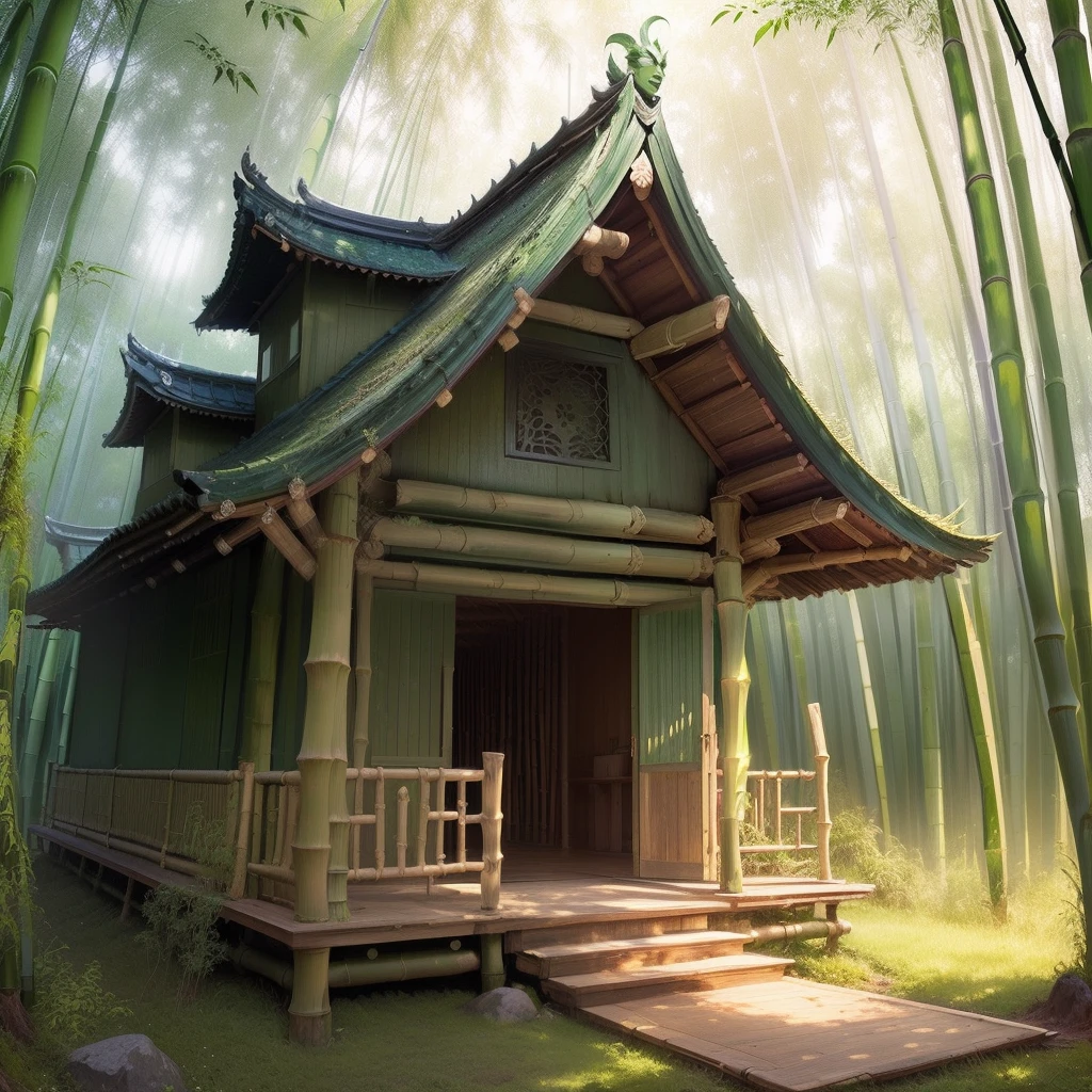 Green Woman Bamboo Forest building