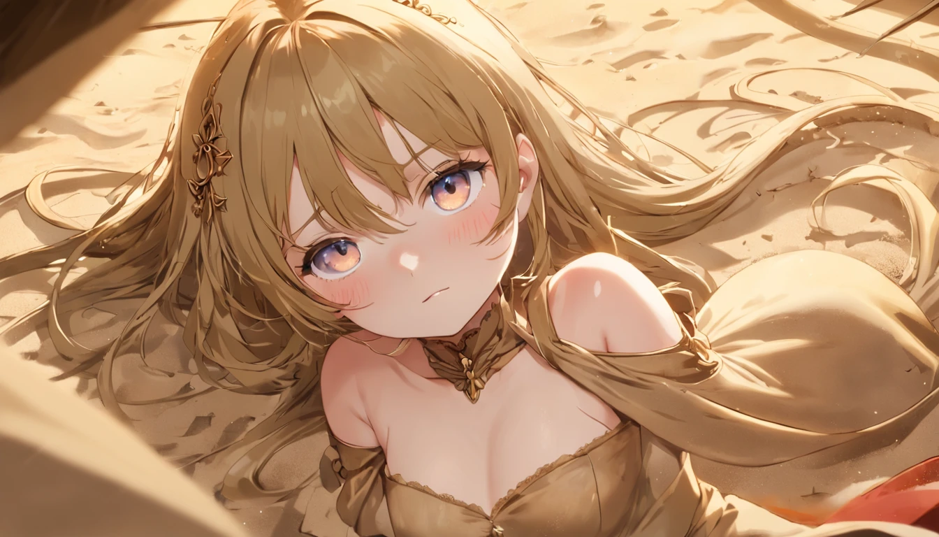 Cinematic lighting, ((Best Quality)),((extremely_Detailed_Eyes_And_Face)),((((inky)))),((Illustration)),depth of fields,((Extremely detailed)),((watercolor paiting)),((Anime Face)),(((Dramatic_Angle))),Medium_Breast,(8K_Wallpaper),((Bright_Eyes)), (up looking_で_Viewers),(an detailed organdie dress),(((((very_Close_To_Viewers))))),((sleepy)),((masutepiece)),((((((surrounded_in door_Heavy_floating_Sand_Flow_And_floating_sharp_stony)))))),(((((Messy_long_hair))))),((((veils)))),Focus_SUI_Face,(上半身_Body),(Bare_Shoulder),((((1girl in)))),(Golden_手链),(Long thread),((Sunset)),lens_f lare,light_leaks,((Detailed_Beautiful_A desert_with_cacti)),Medium_Wind,(Detailed_Beautiful_skyporn)
