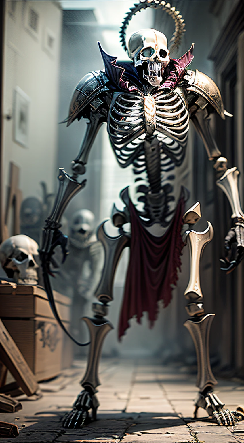 Witness the terrifying sight of the Skeleton Knight,A non-humanoid monster
