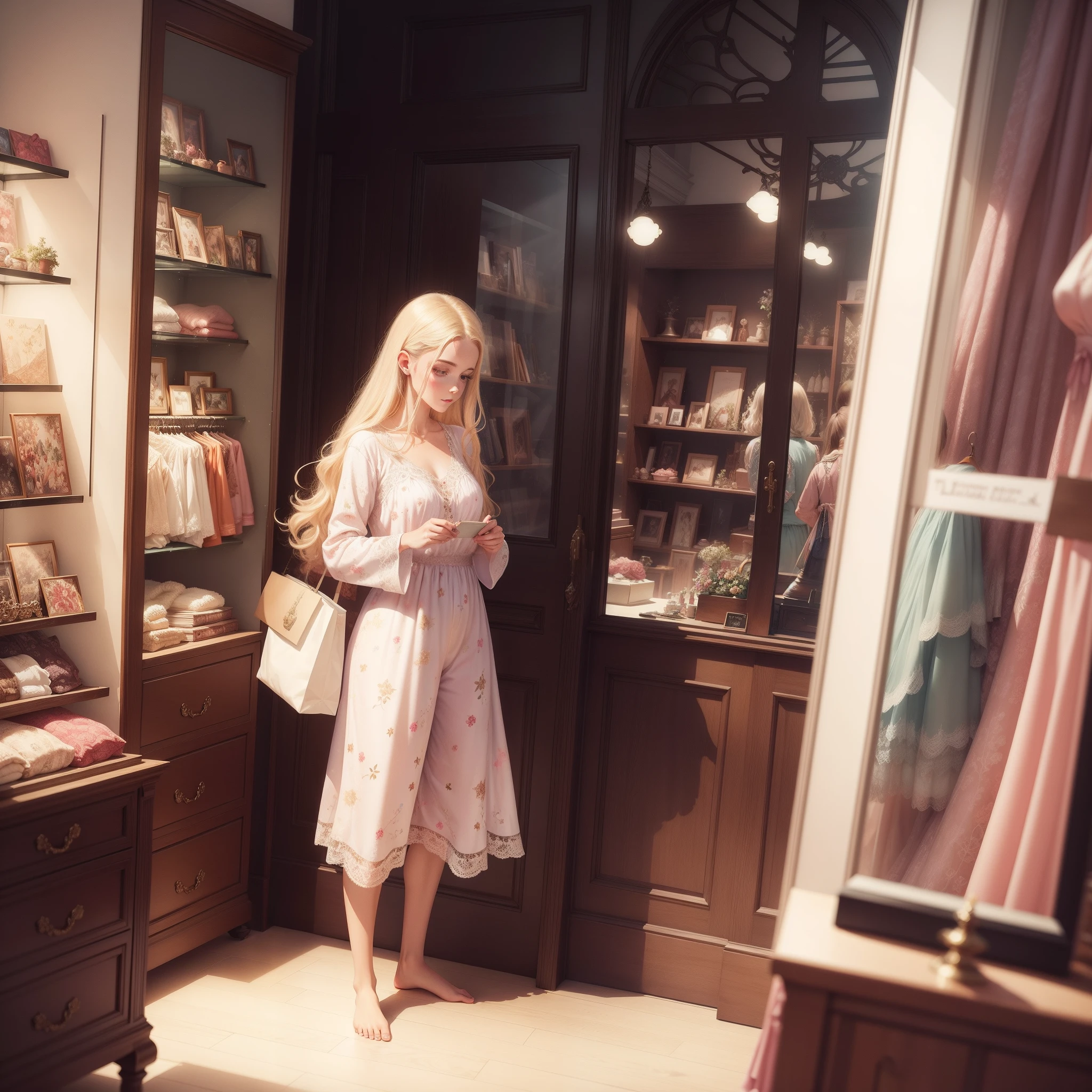 Dream Department Store,dream,watercolor,fairy tales,Fantasy,showcase,People in pajamas