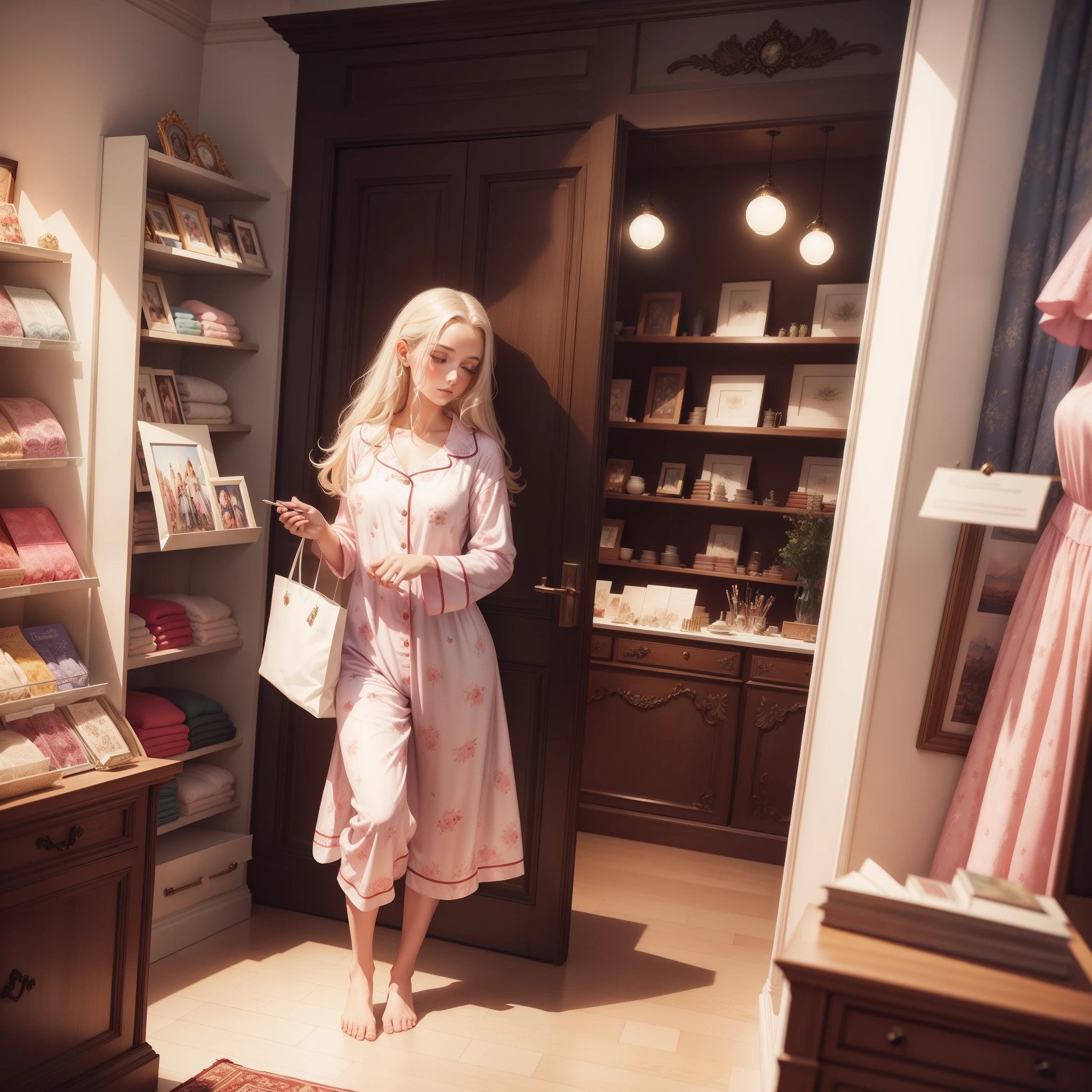 Dream Department Store,dream,watercolor,fairy tales,Fantasy,showcase,People in pajamas