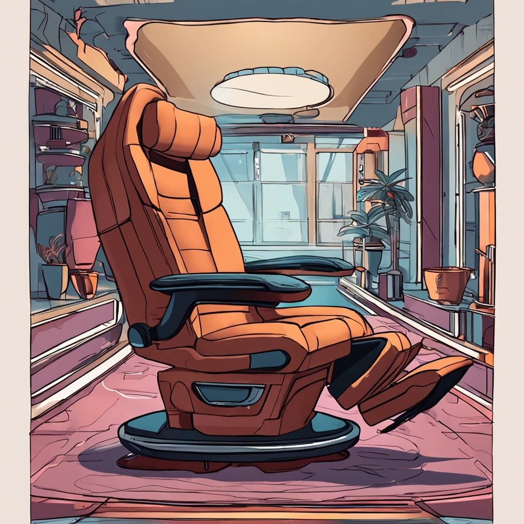 liveroom，There are massage chairs，Side angle