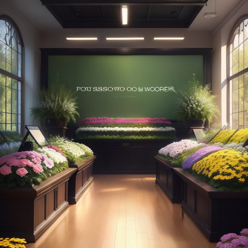 Screen for a professional website, For a flower shop