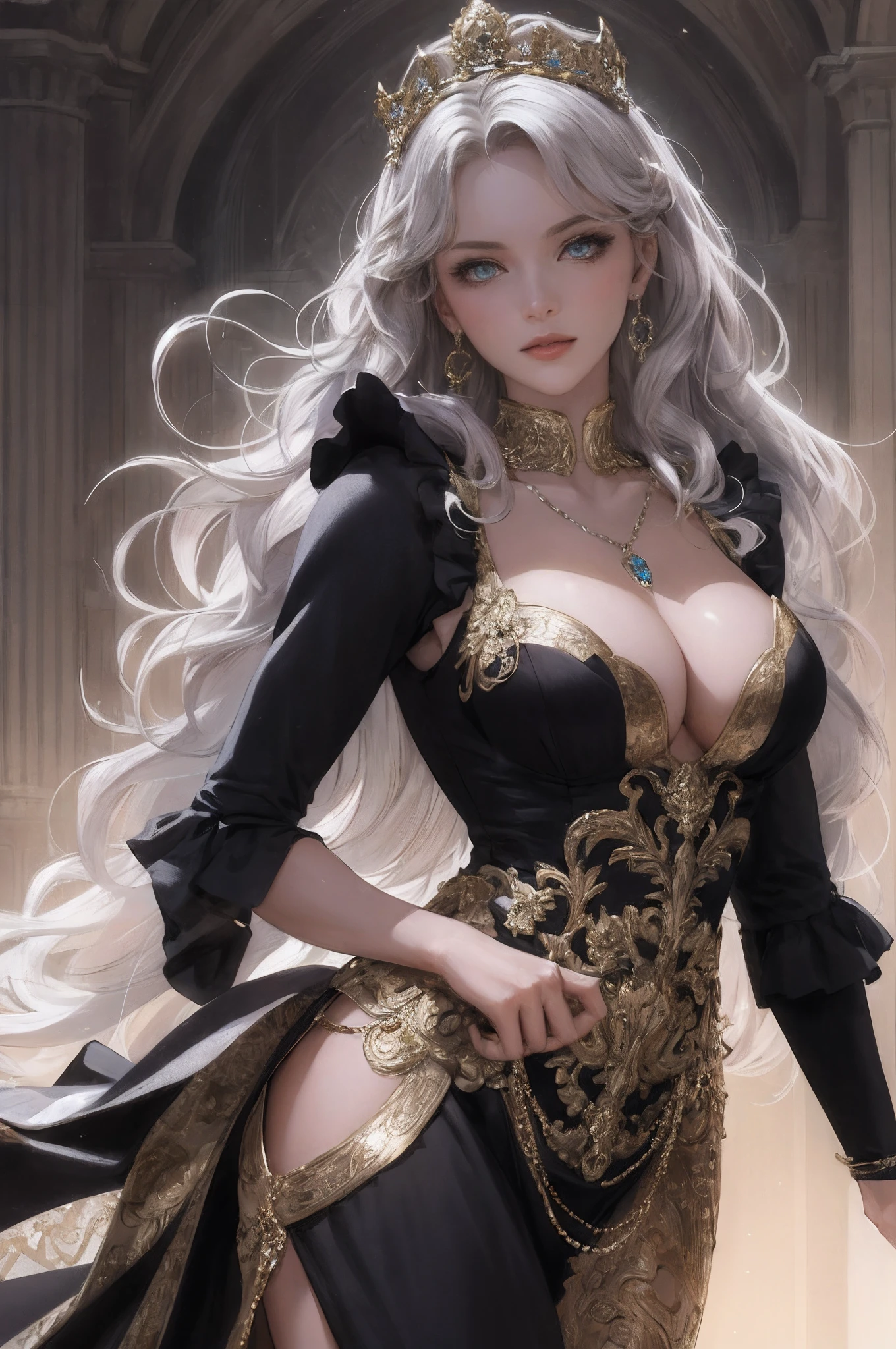 sliver long hair