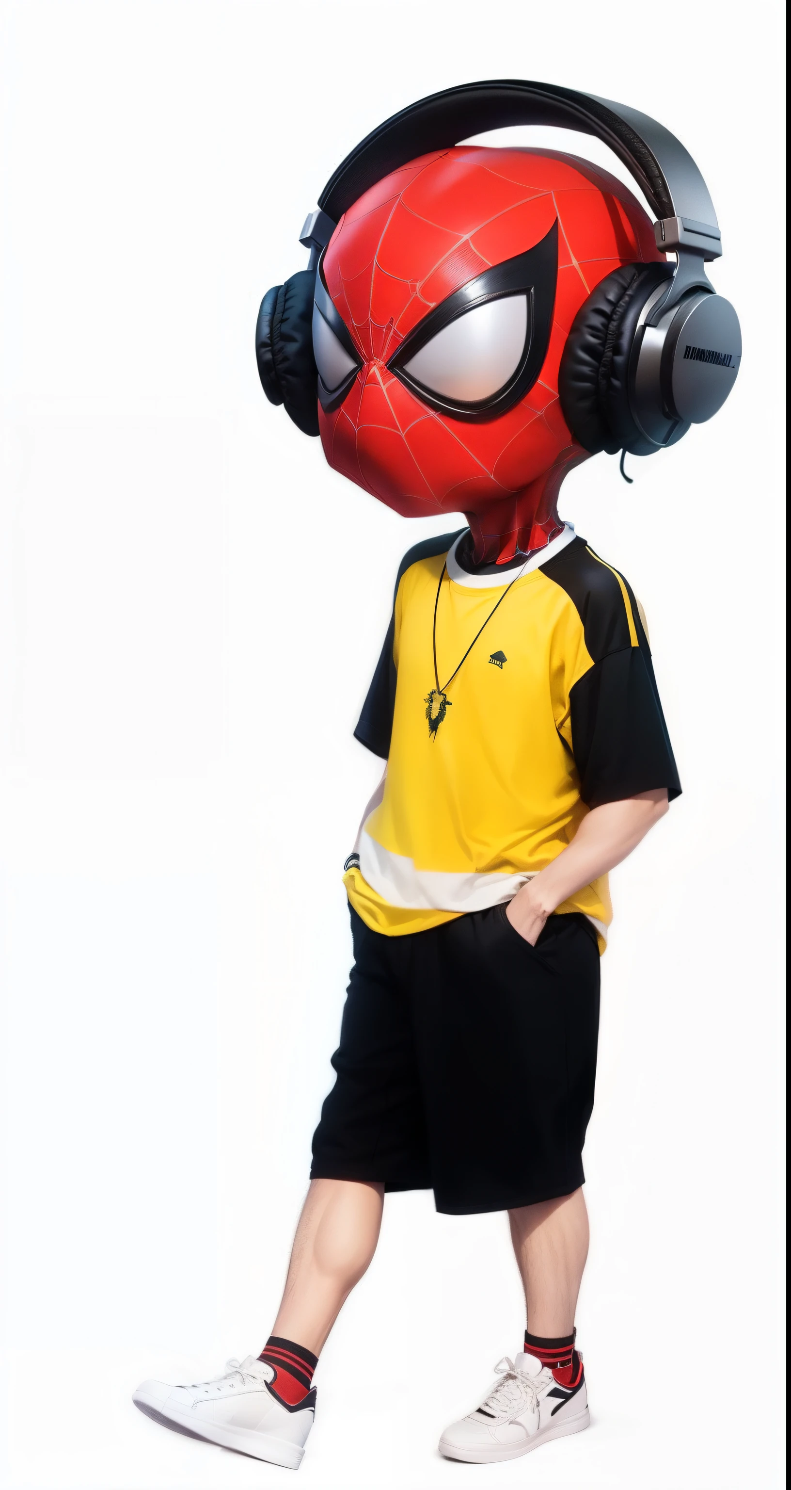 homem aranha street wear de headphone