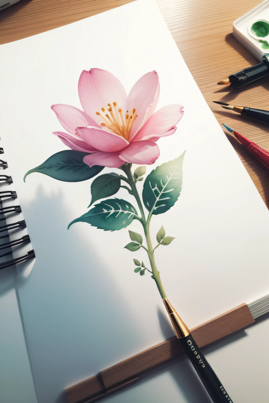 a wild buds watercolor flower design