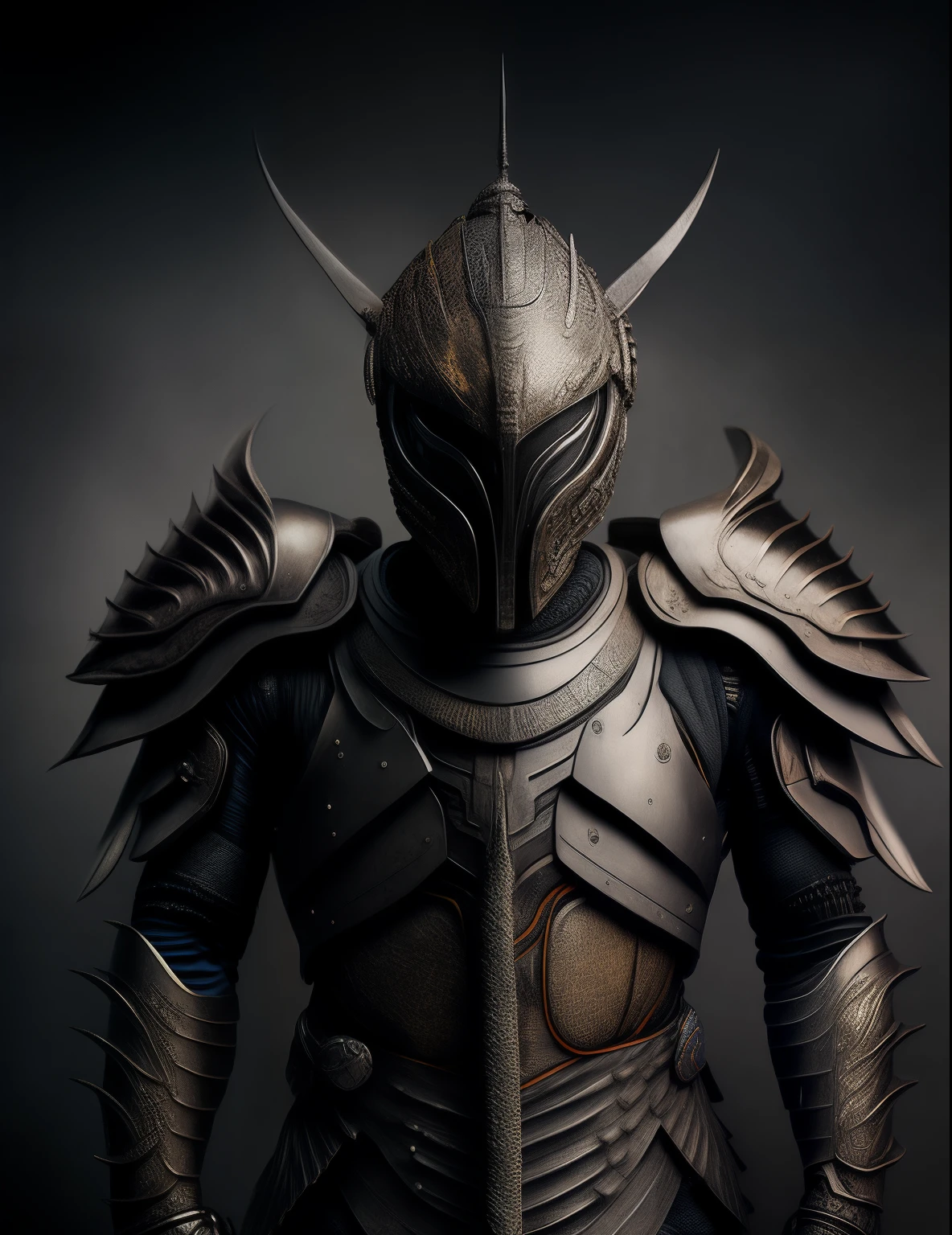 from the front side, warrior, fully armoured, Alien, (Full body portrait:1), award winning photography, art stations, High quality, 12K,