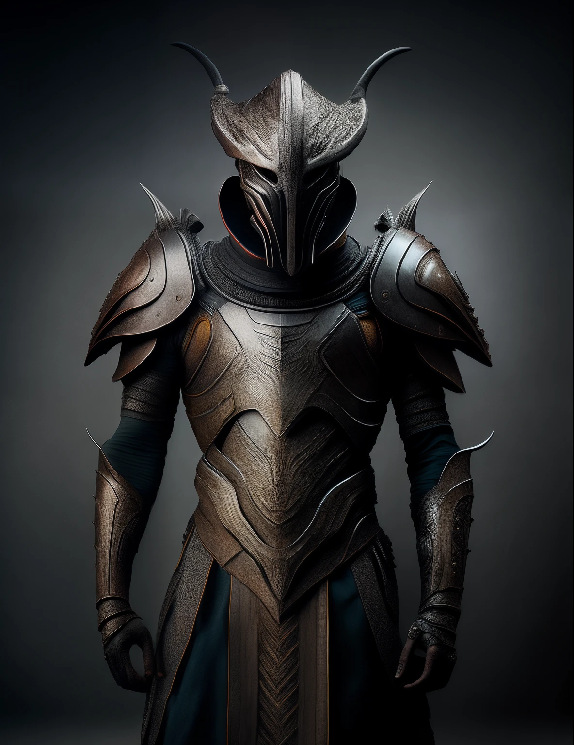 from the front side, warrior, fully armoured, Alien, (Full body portrait:1), award winning photography, art stations, High quality, 12K,