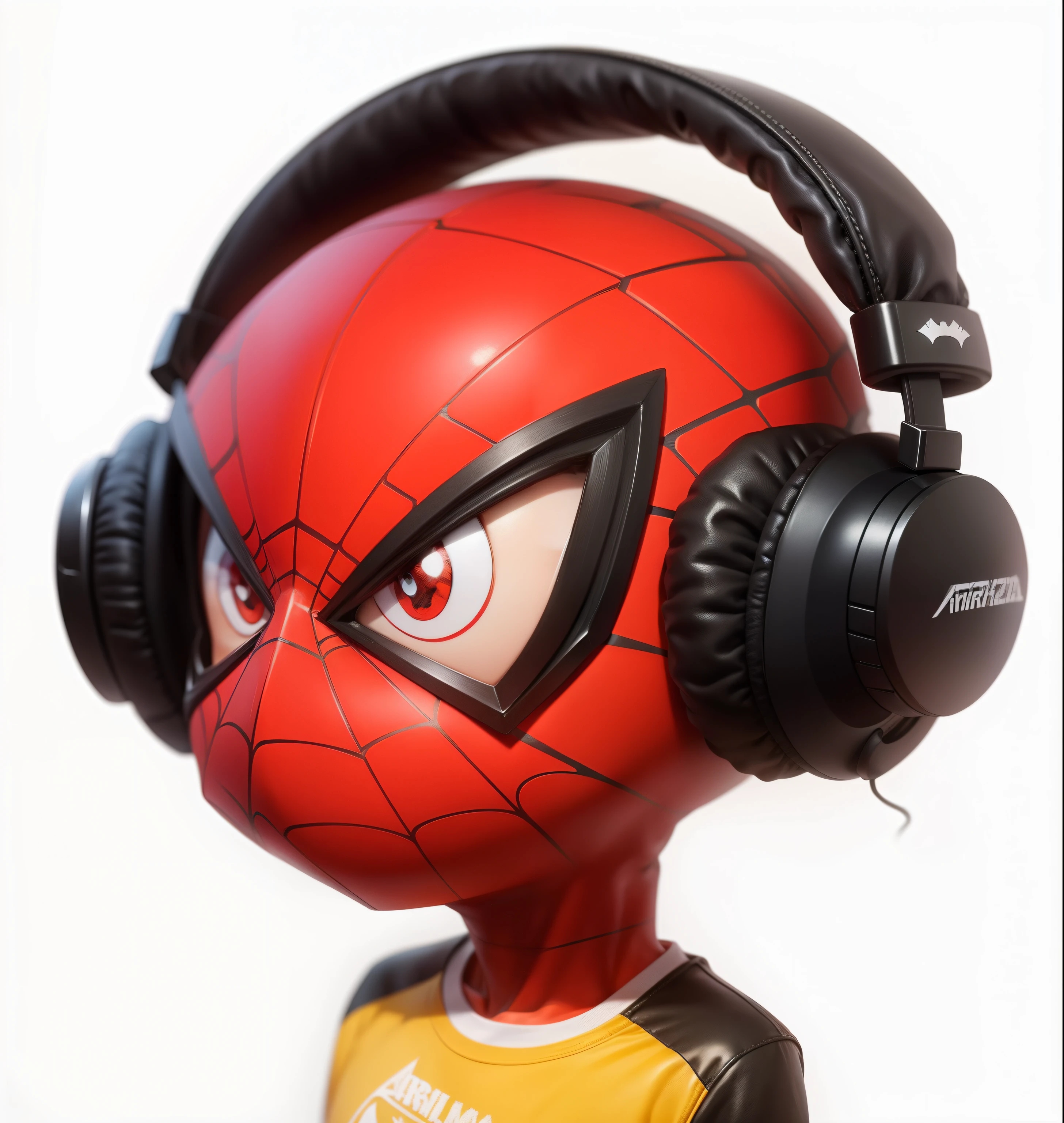 chibi homem aranha street wear com headphones