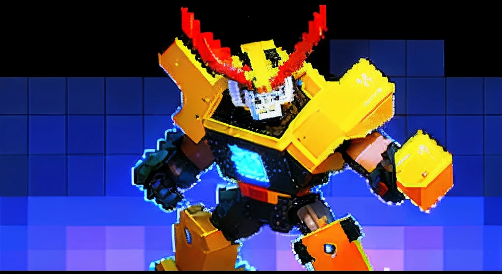 pixel game,character design,Transformers robots,hornet, Pixel art #pixelart,super-fine,32-bit pixels