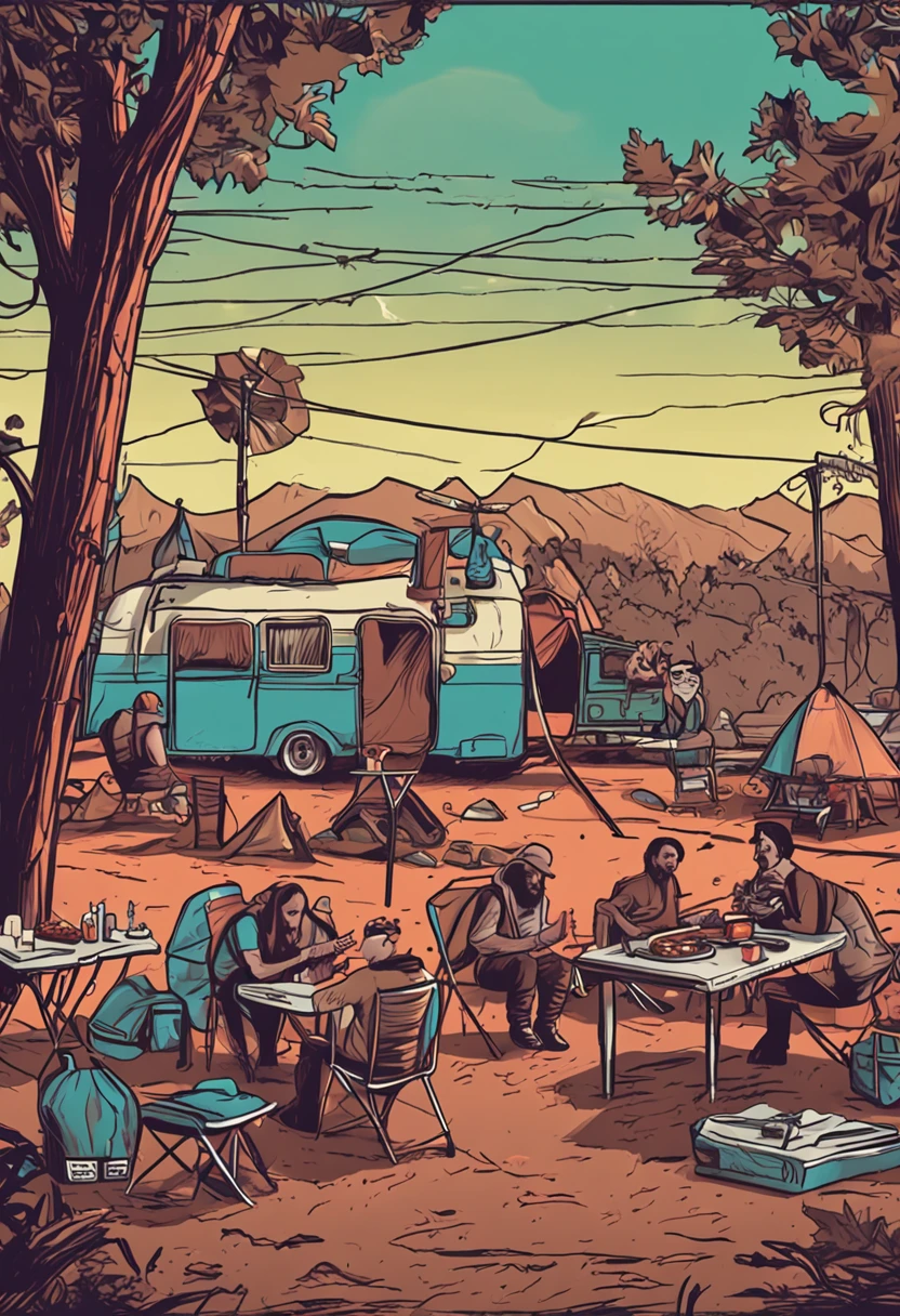 Camping BBQ concert