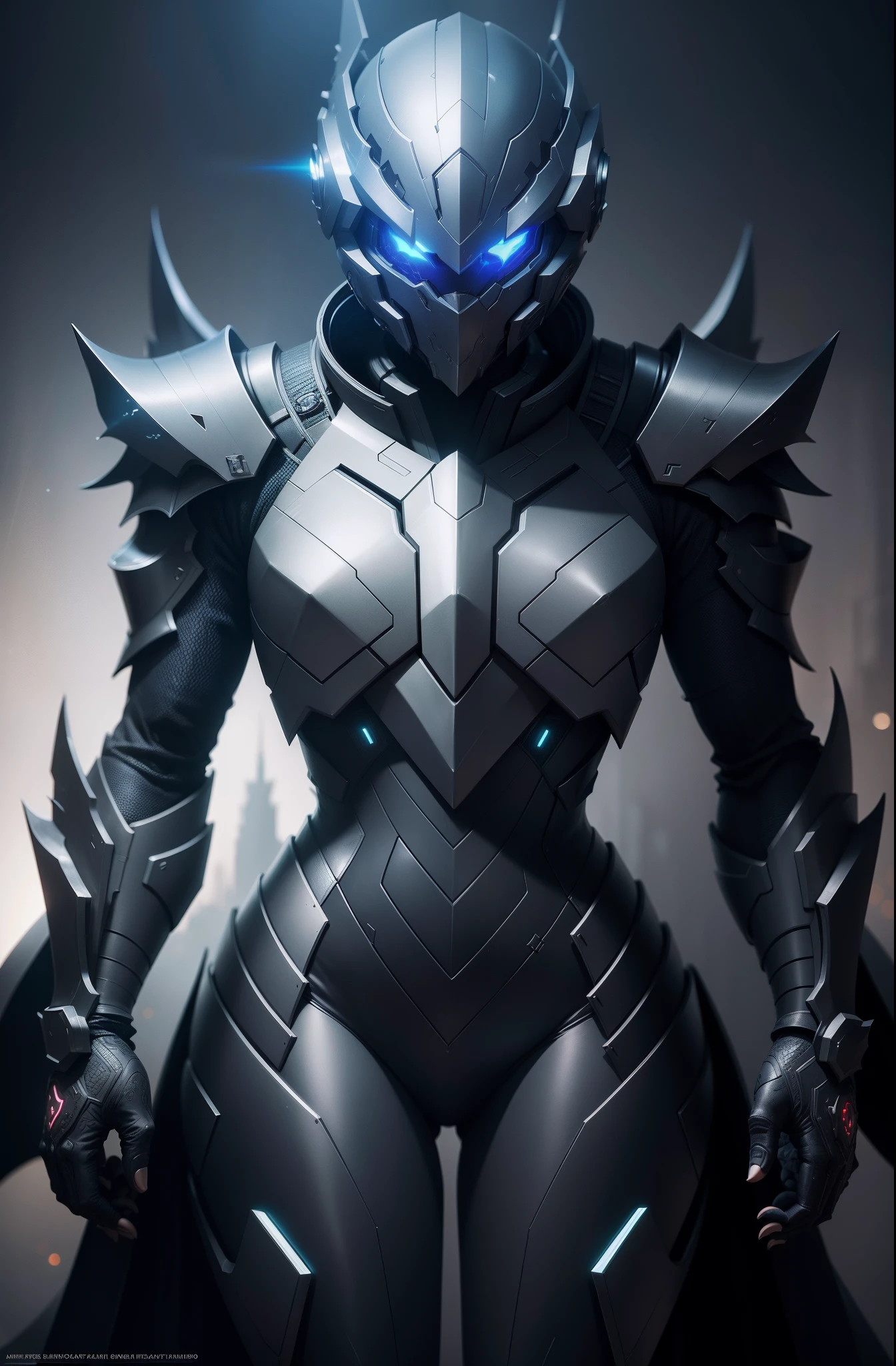 Futuristic dark dragon suit with helmet, Man, There's something futuristic on it, full bodyesbian, trending on artstationh, Highly detailed, by WLOP, Sharp focus, studio photo, Intricate details, Beautiful lighting
