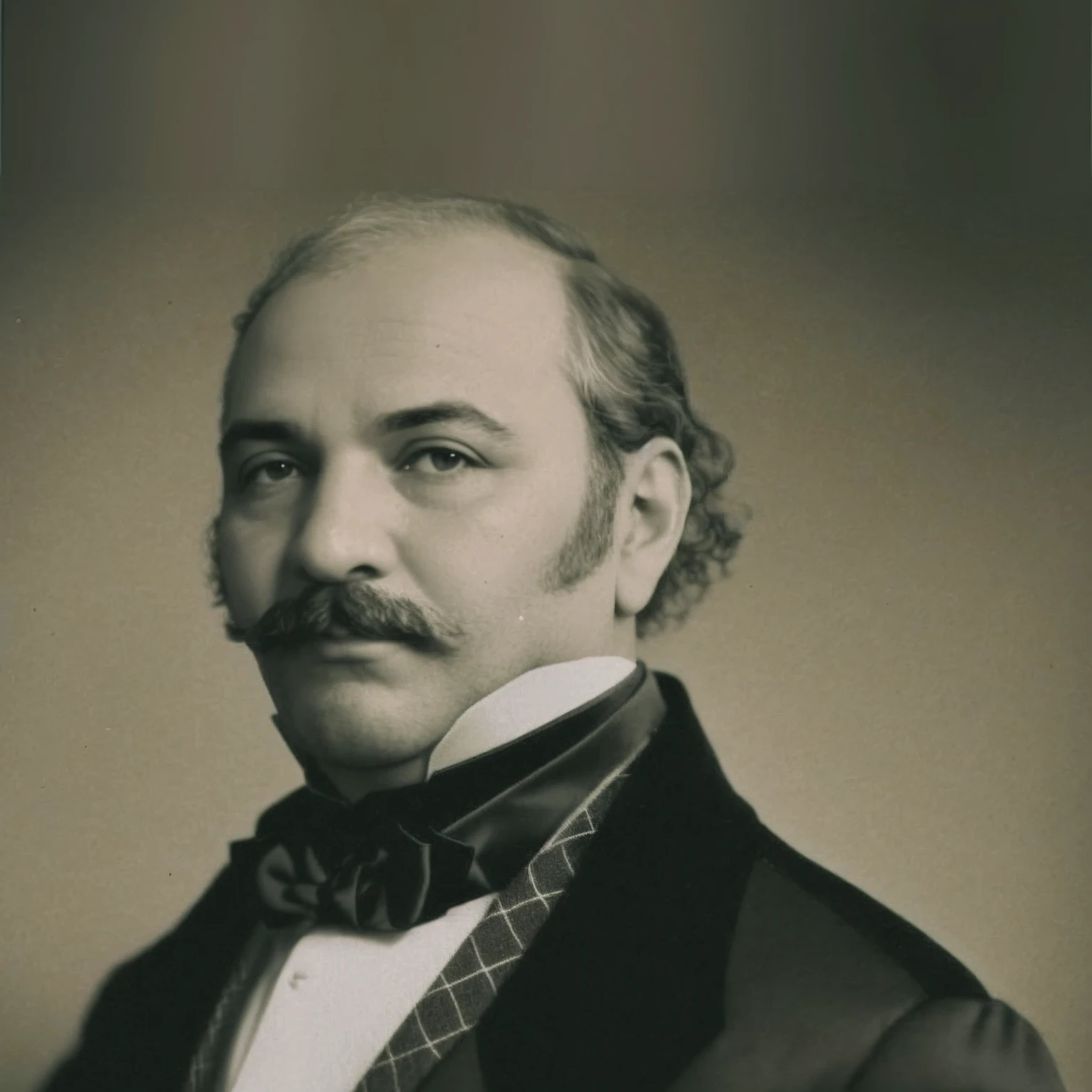 Foto de um homem com bigode e terno, Allan Kardec