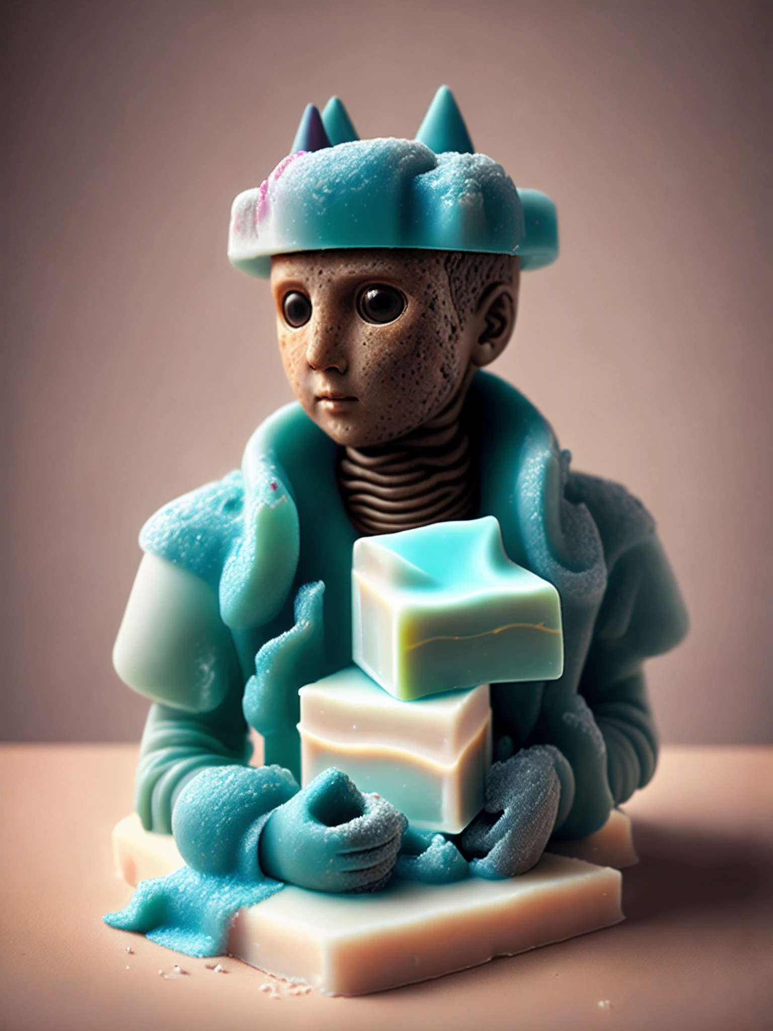 Cartoon mummy covered in chocolate
