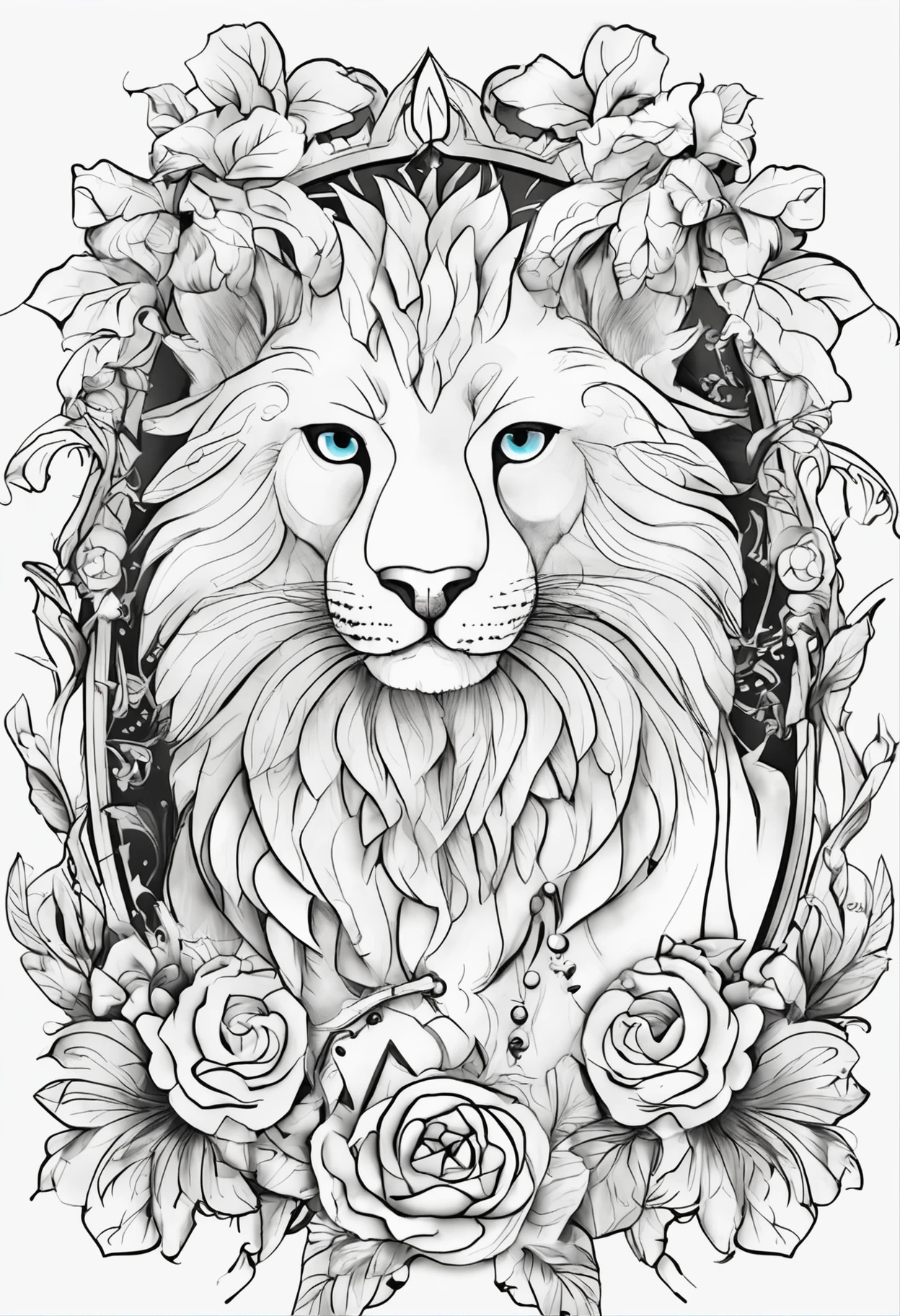 （white backgrounid）（Brooch jewelry design cute animal sweet cool black and white line drawing）, （Reasonable design with clear texture, High sharpness,Best quality, Very detailed, Masterpiece）