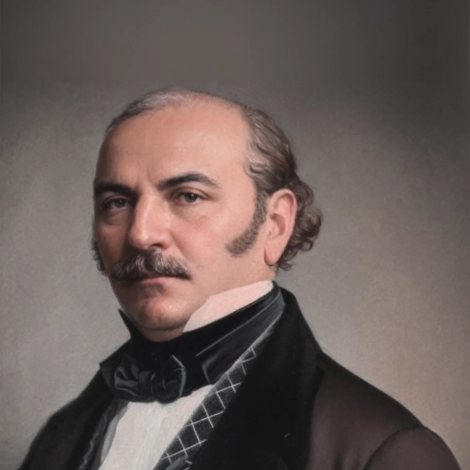 um close up de um homem com bigode e terno, Guilherme Adolfo, Augusto Toulmouche, Theodore Chasseriau, inspirado em Georg Friedrich Schmidt, inspirado em Georg Friedrich Kersting, historic portrait, leon francois comerre, Parede de Julian, imagem retrato, imagem retrato, inspirado em Louis Mathieu Verdilhan, inspirado em Friedrich Gauermann