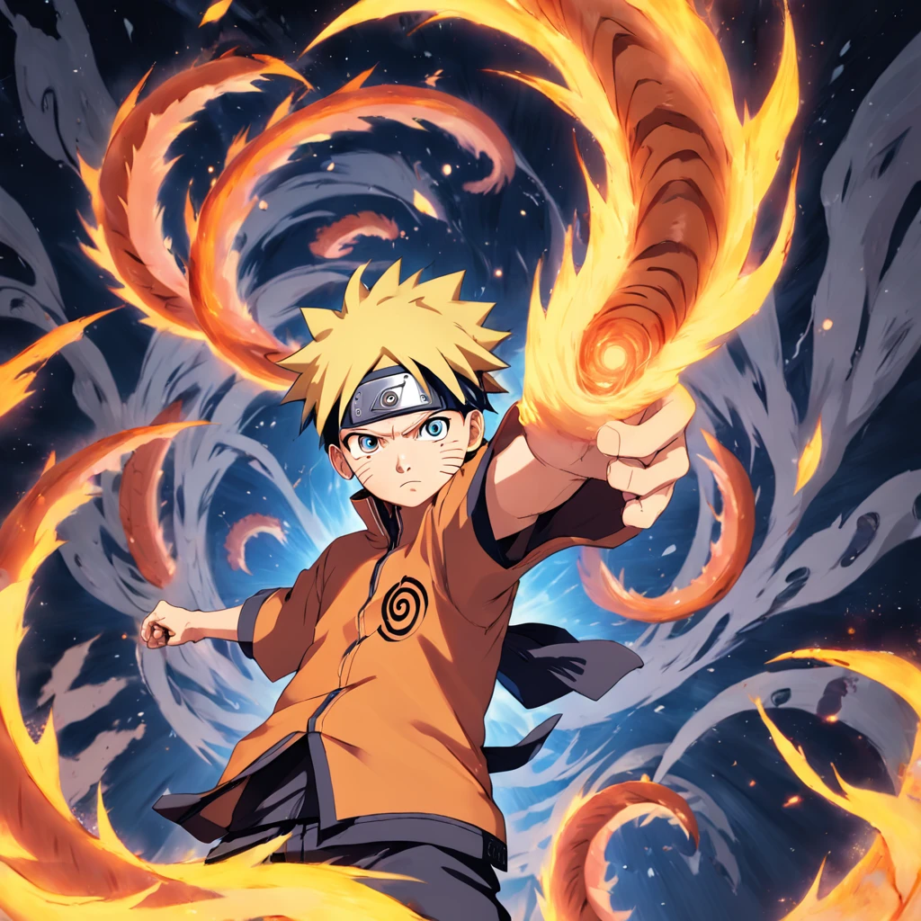 uzumaki naruto,ninjartist,firelight,Nine Tails,High Quality,Spiral pills,High-quality art,Professionally written Naruto Uzumaki,shuriken,uchiha sasuke