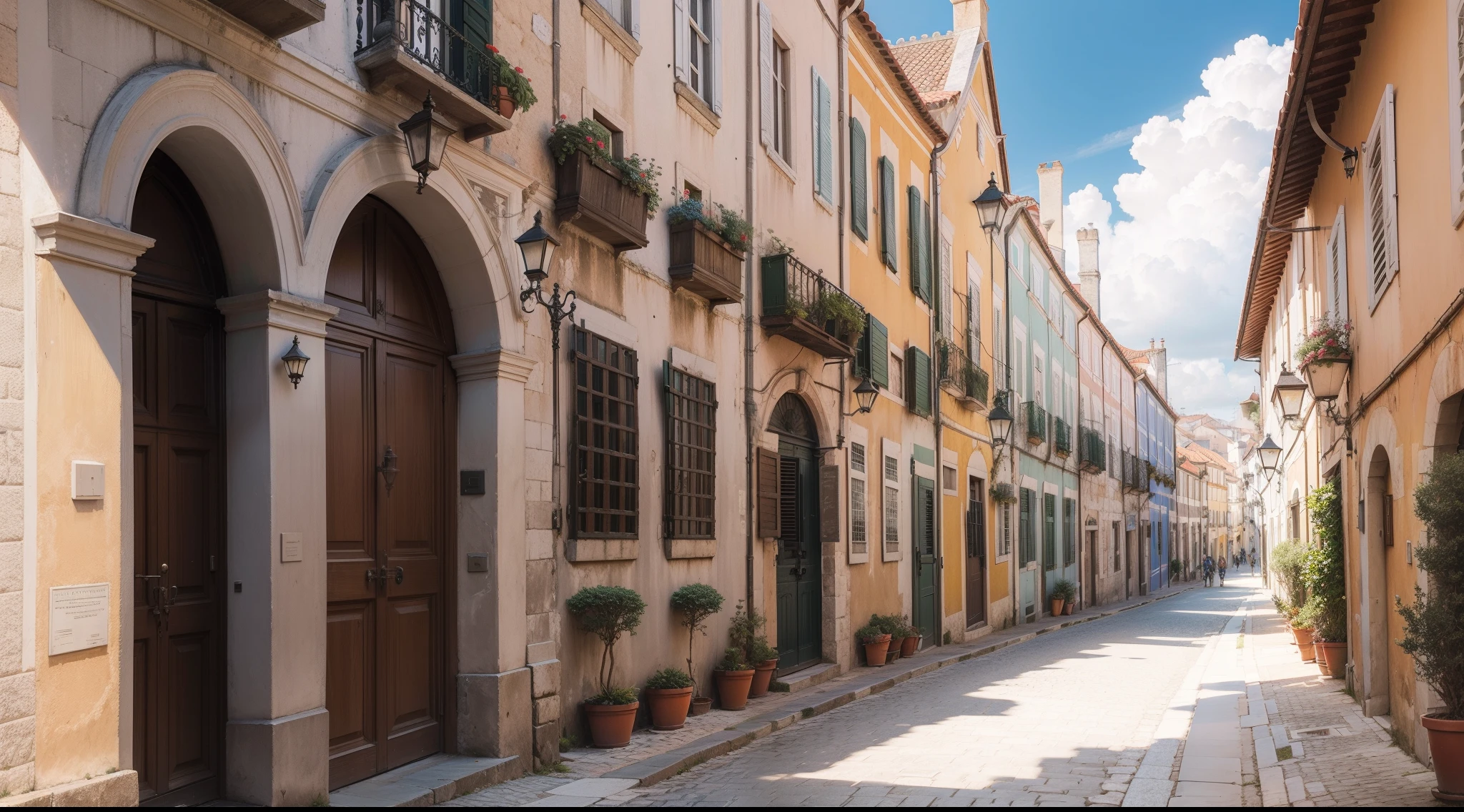 Lisboa, exterior view of resident street, 16th century, renaissance, age of exploration