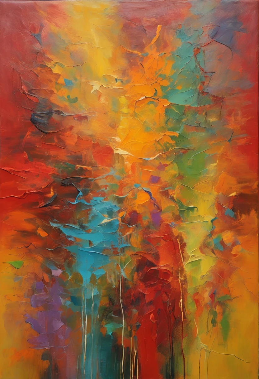 multi color, broght briliant sharp color, flourecenet, oil paint on canvas, abstract art, painting, emboss textured, abstract