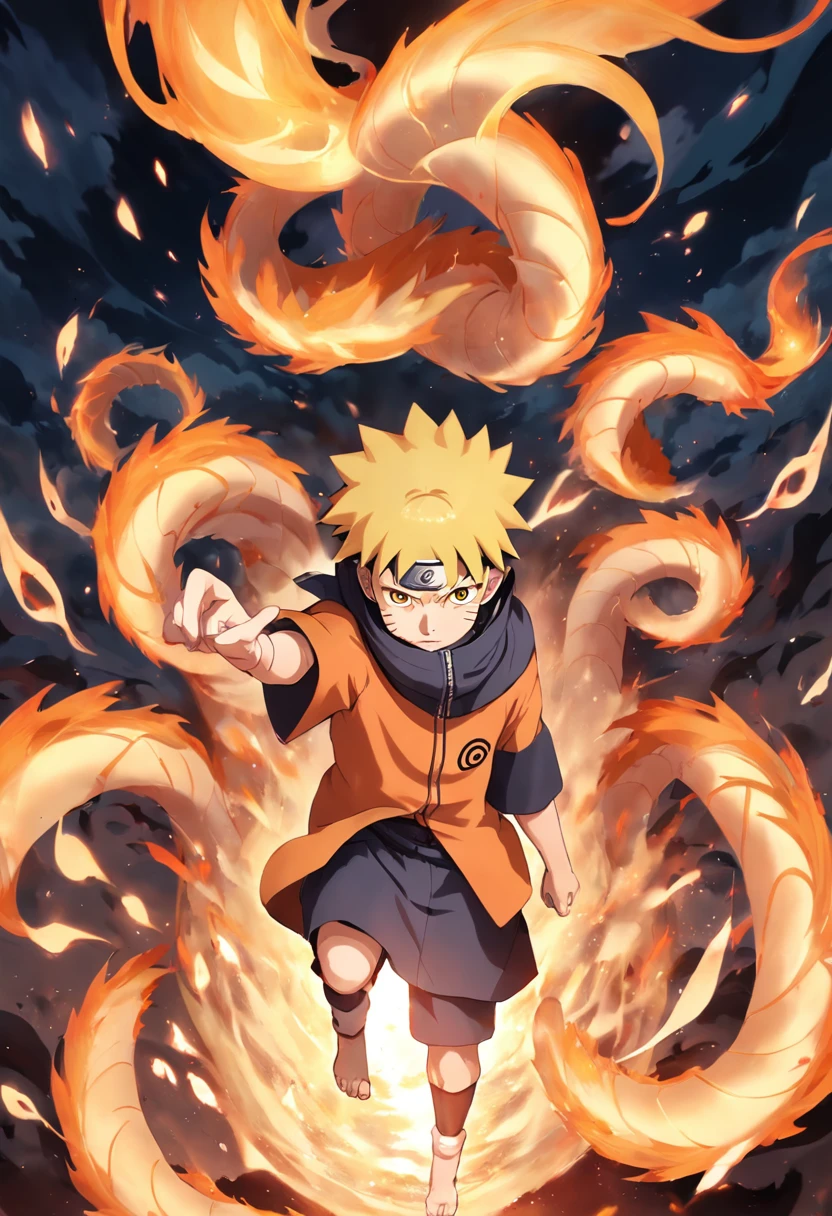 Professionally written Naruto Uzumaki,ninjartist,firelight,Nine Tails,High Quality,Spiral pills,High-quality art,A touch close to the original,a cool,5 fingers