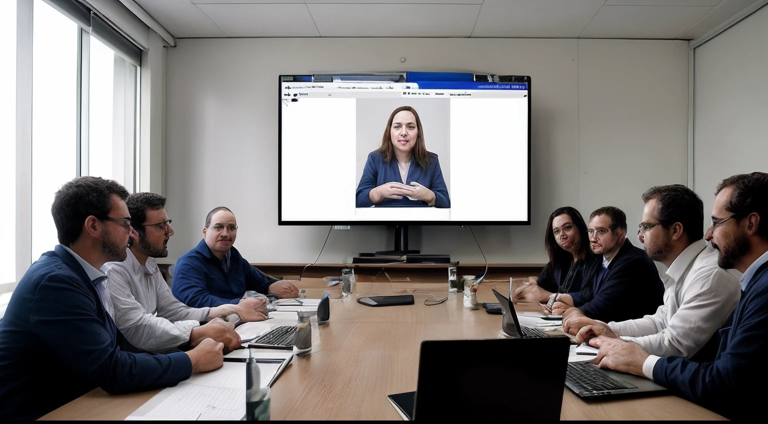 Foto RAW, foto retrato, A team of technology professionals made up of men and women in a permanent meeting, compartilhando e ouvindo uns aos outros