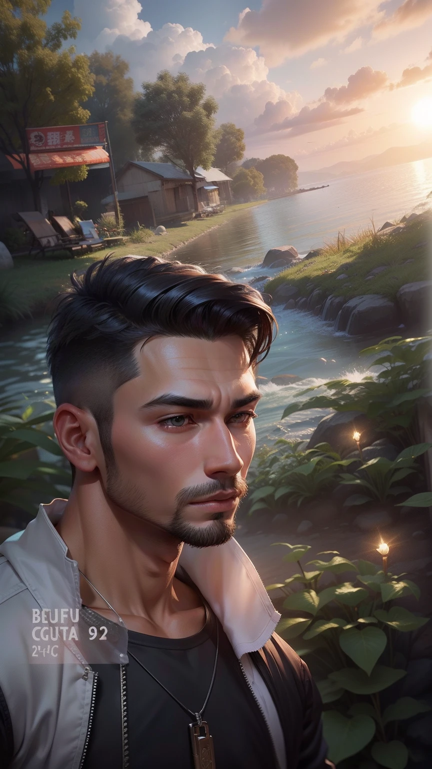 Change baground handsome boy ultra realistic face 3D baground. Change hair style. Change dress colour
