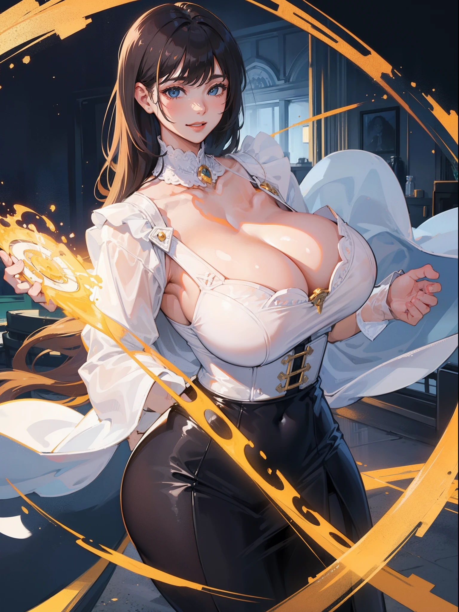James bond 007 lady、((huge bust:1.5))、United Kingdom、Invincible smile