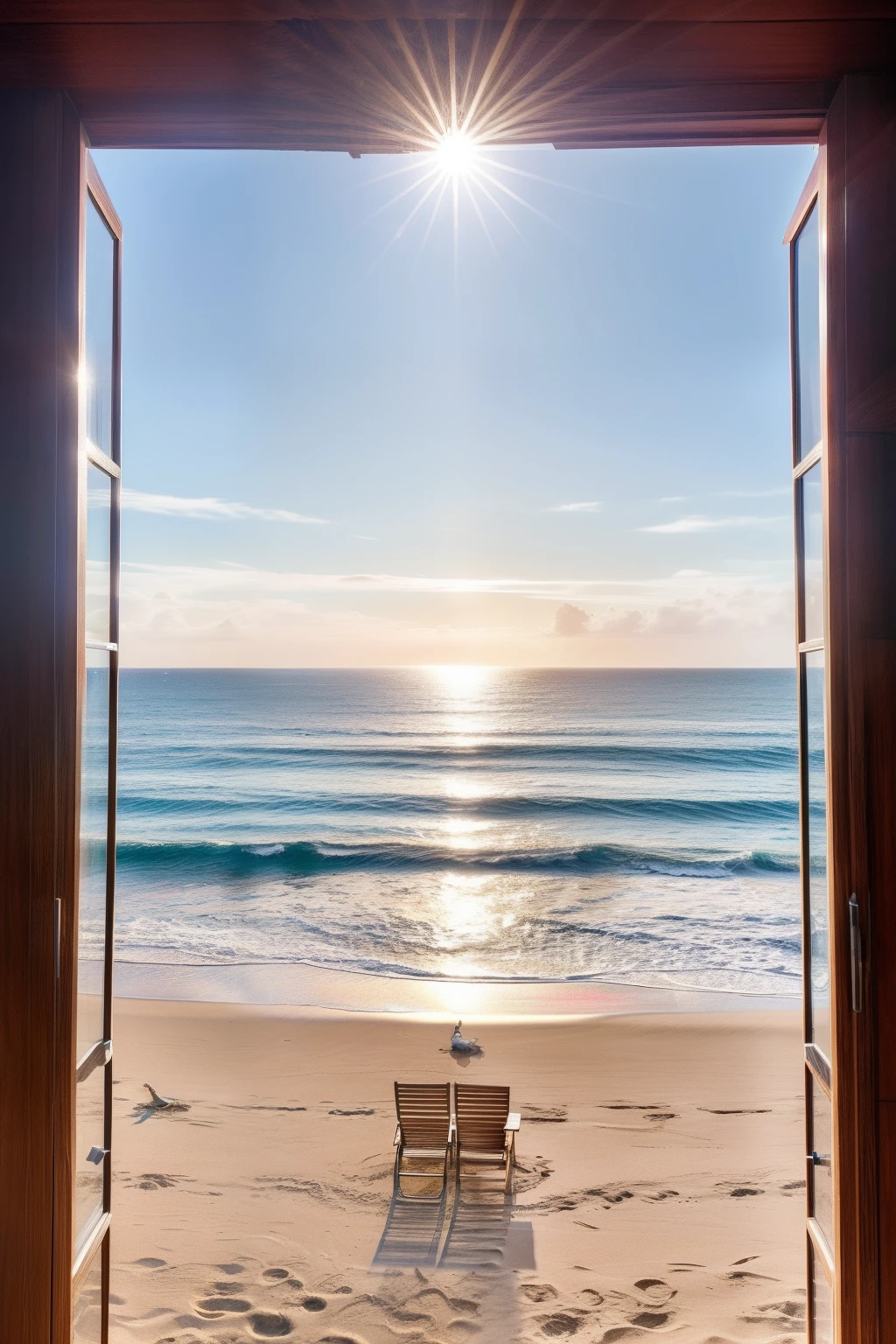 guttonerdvision14, Here's an incredibly realistic depiction of a ((((homem de oculos vestindo camiseta regata e bermuda)))) passeando ao longo de uma praia tranquila. A costa de areia branca se estende ao lado da calma, Mar Azure. Towering palm trees sway gently in the breeze, projetando sombras na areia. Several beach chairs are well arranged on the coast, convidando ao relaxamento.

The scene is bathed in the soft, Luz quente do nascer do sol, que reflete lindamente no oceano tranquilo. Como o sol emerge no horizonte, Its golden rays create a mesmerizing dance of light and shadow on the surface of the water.

Birds fly gracefully over the head, Somando-se ao ambiente sereno da praia. Every detail in this artwork is meticulously rendered, from the fine texture of the sand to the intricate patterns of palm fronds. This representation captures the essence of a perfect morning by the sea, inviting the viewer to immerse themselves in the beauty and tranquility of this coastal paradise. The use of Octane rendering and an 8K resolution improves realistic image quality, tornando-o uma obra-prima visual.