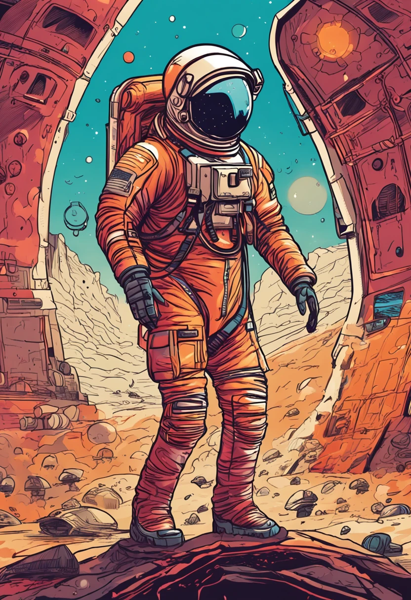 crie um avatar de um astronauta em um buraco de minhoca