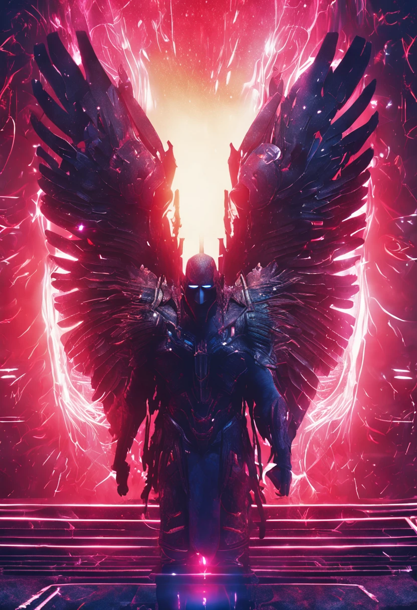 Fallen angels come。A symbol of the devil。Red double hole Killing Angel