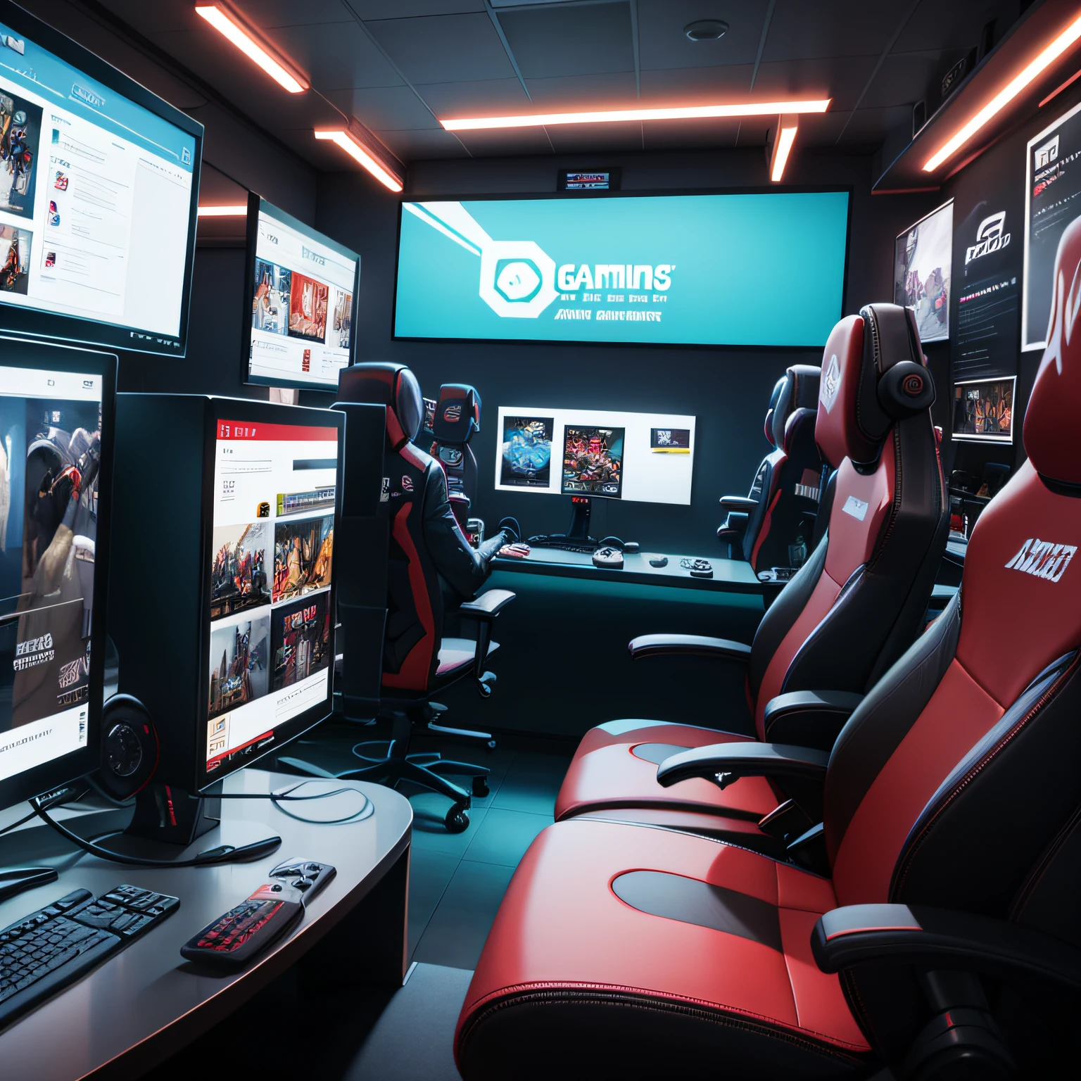A professional gamer's gaming place