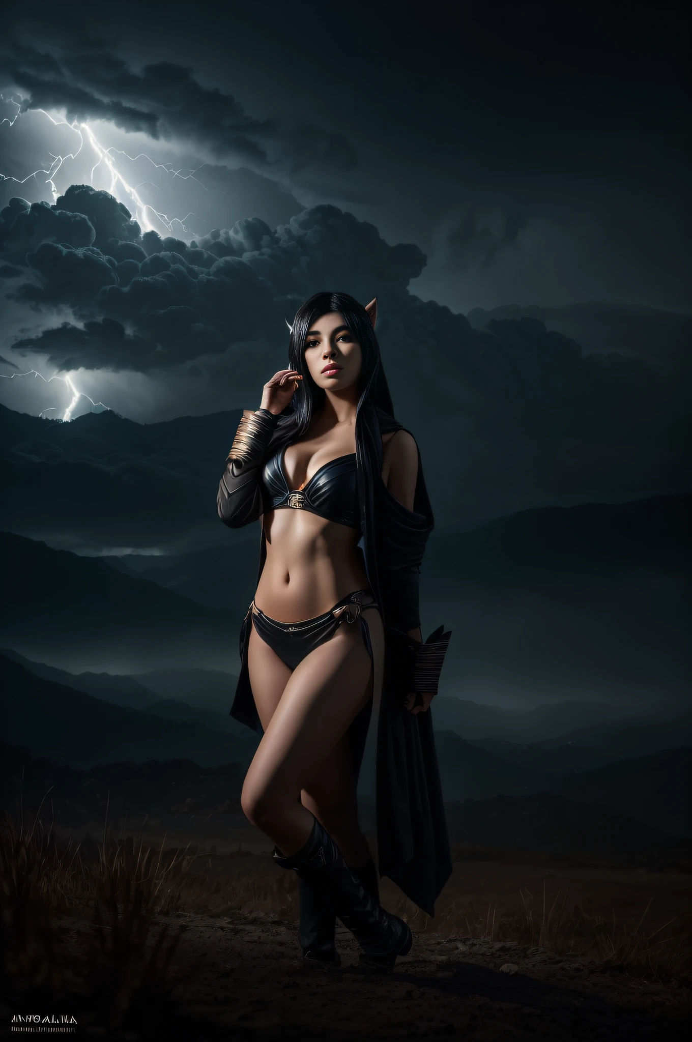 A palavra "lux" escrita em primeiro plano, ((Ahri de League of Legends, Ultra realista)), (((corpo inteiro))), ((perfect hands)), Usando a Arma Samurai, fundo antigo, elegante, gray and black smoke, atordoante, hyper realistic, octan render, surrounded by the effect of smoke and lightning, Estilo League of Legends, fundo antigo, elegante, deslumbrante, (papel de parede), arte conceitual, detalhes intrincados, altamente detalhado, ((cinemactic)), Dramatic, (mais alta qualidade, Concedido, obra-prima:1.5), (fotorrealista:1.5), fotografia, Realistic photo, Nikon, Luz Natural, 4k, highes definition, XF IQ4, 150MP, 50 millimeters, ISO 1000 Certification, 1/Anos 250, Luz Natural, Adobe Lightroom, photolab, Photographic Affinity, PhotoDirector 365,
