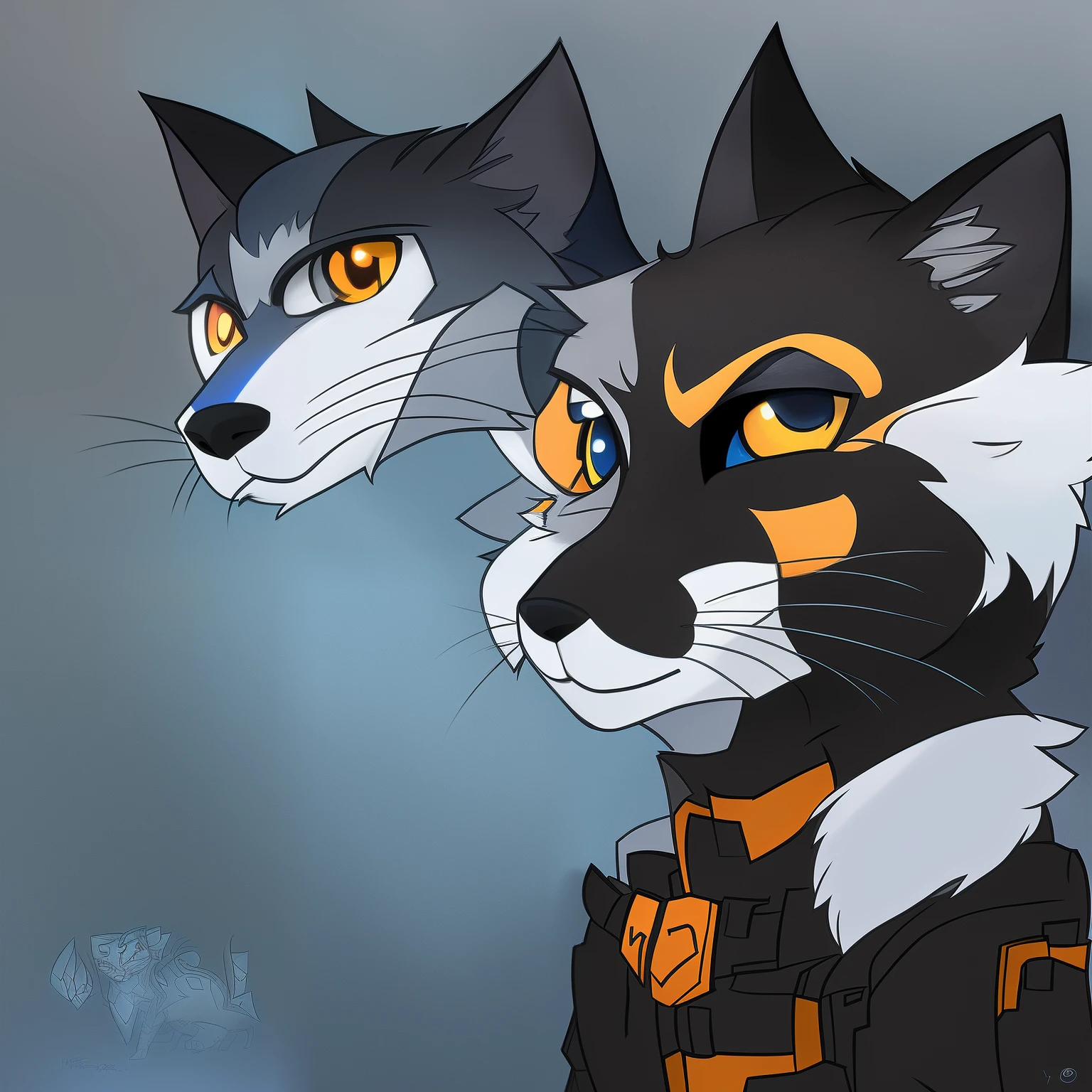 professional furry drawing, fursona art, Cybercat, POV furry art, furry furaffinity, Furry art!!!, ashfur from warrior cats, commission on furaffinity, furry digital art, digital fox, furaffinity commission, fursona furry art commission, official fanart