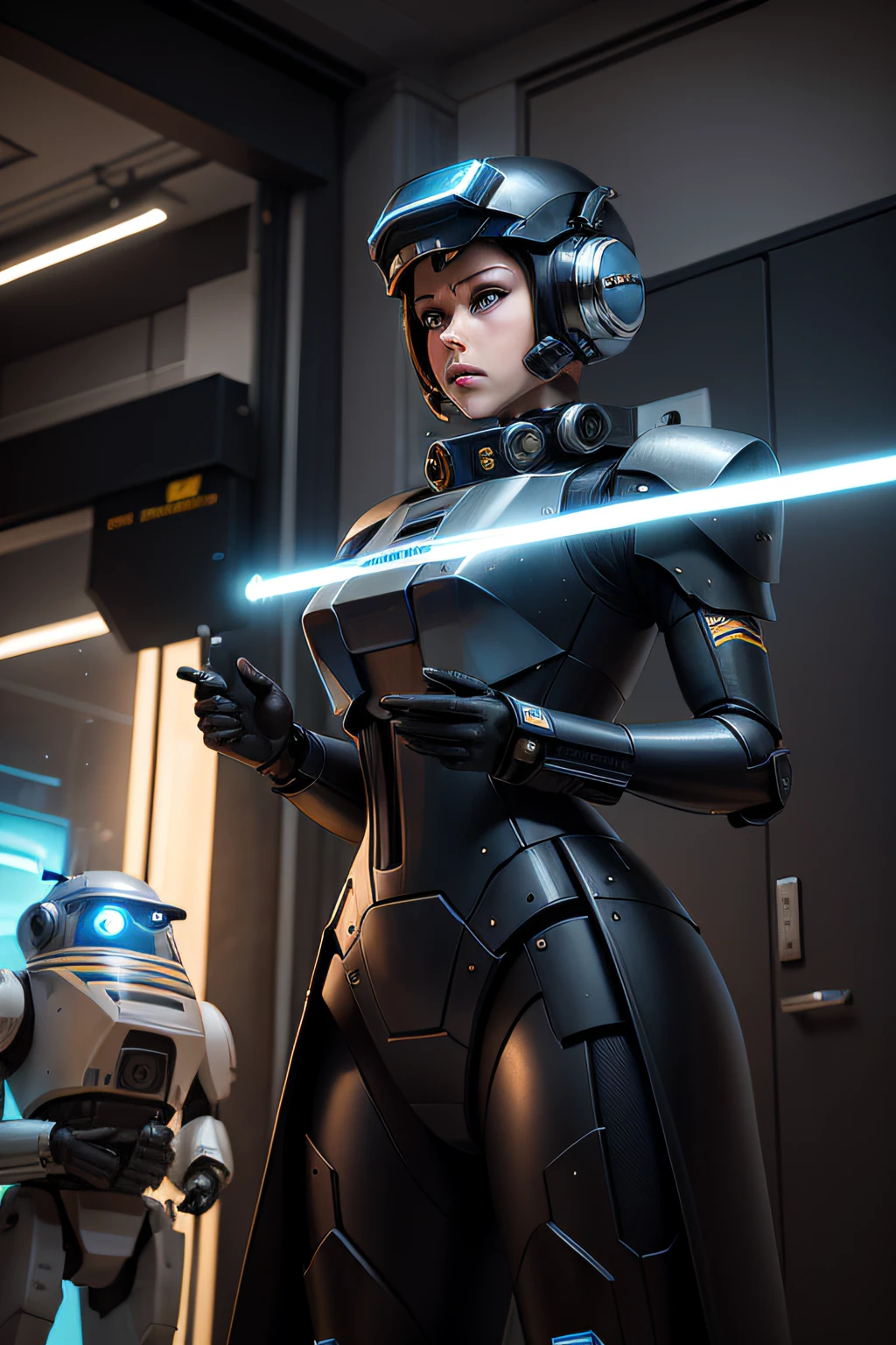 police officers,mechs,quadratic element,Armour,droid,photorealestic, mega,Up