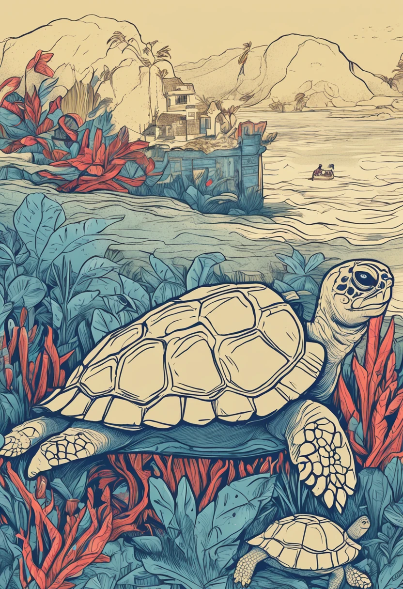 tartaruga azul para ebook infanttil