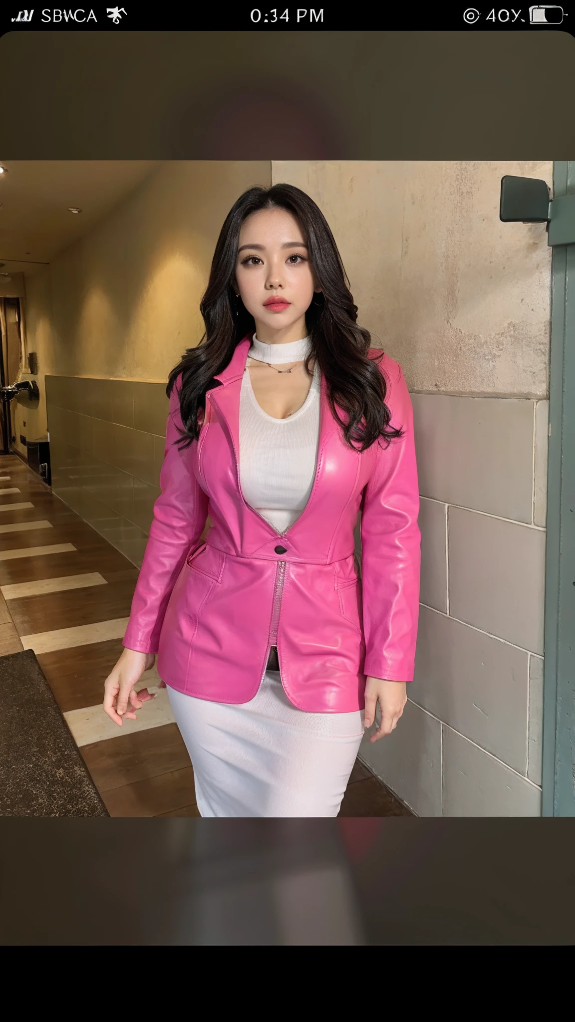 Leather texture, tight fitting