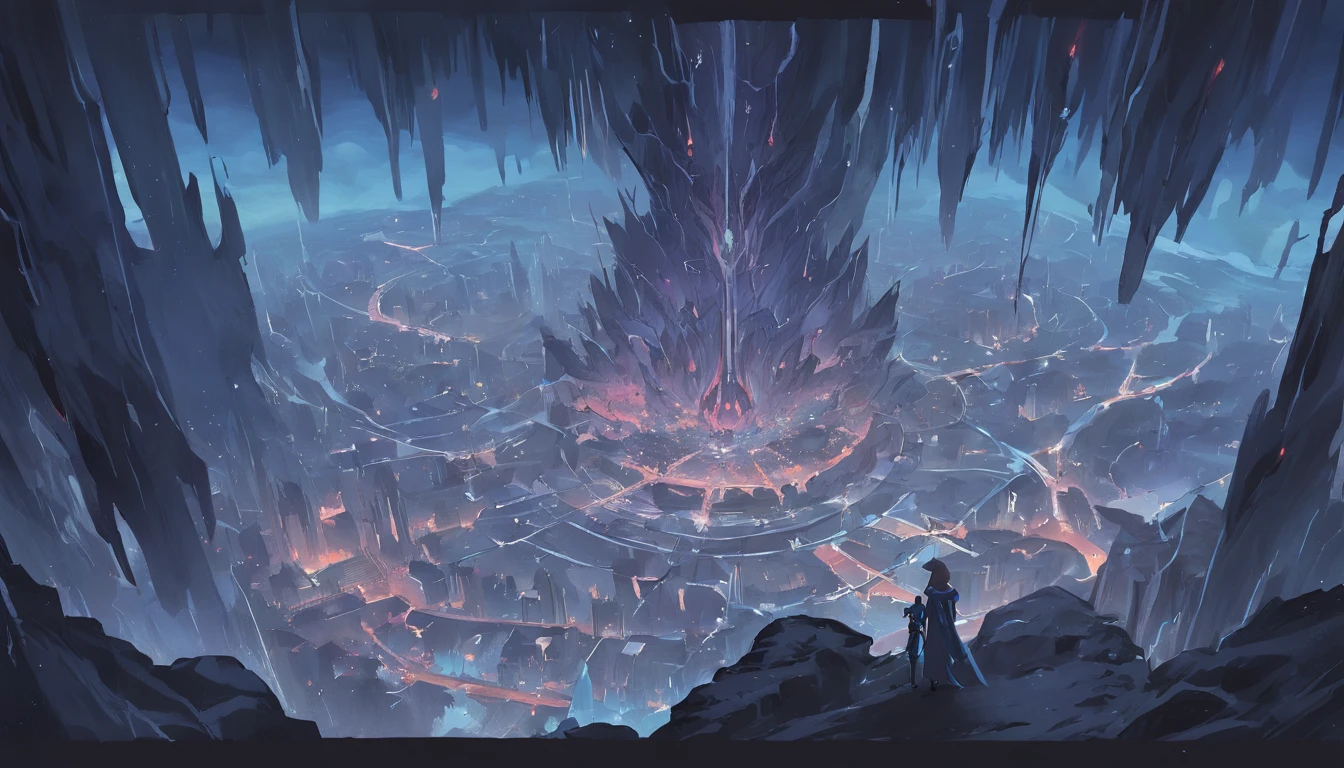 There is an image of an image of a city with a sky background, loading screen. 8K resolution, just visited during dreams, fantasy world concept, cyberpunk ancient chinese castle, in front of a fantasy city, from Bravely Default II, from NCSofil, charming and supernatural, travel announcement, set